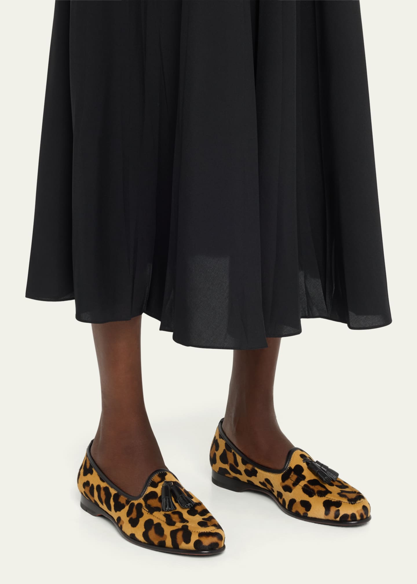 Leopard discount tassel loafers