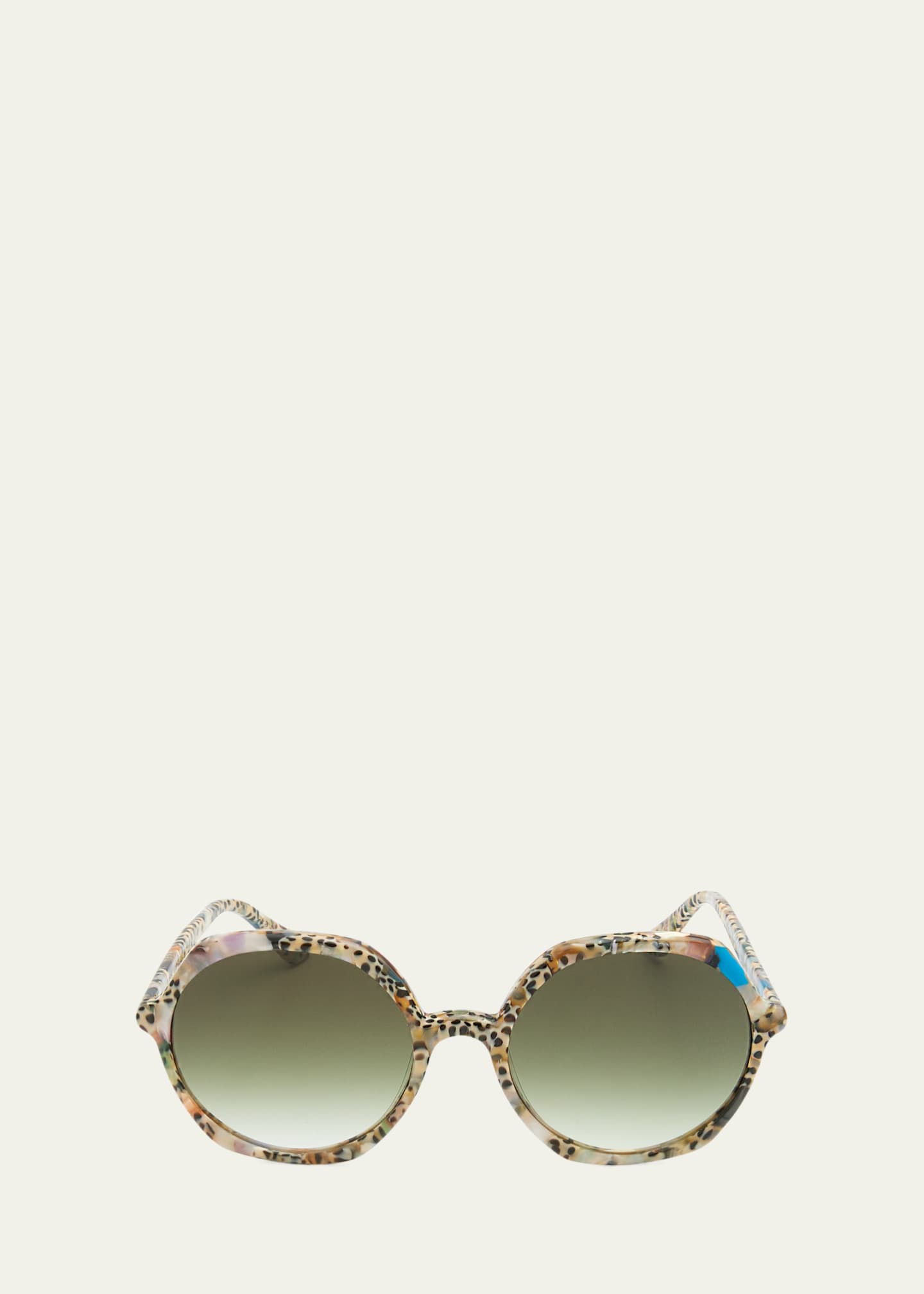 KREWE Sophia Round Multi-Color Acetate Sunglasses Image 3 of 5
