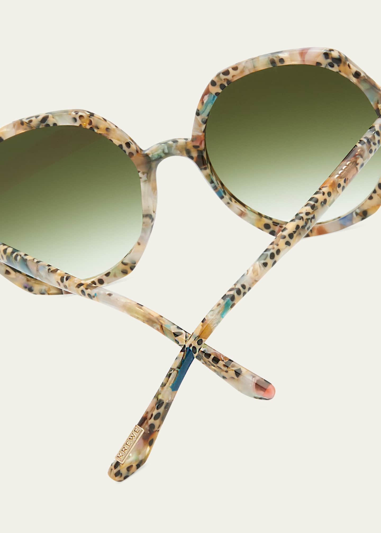 KREWE Sophia Round Multi-Color Acetate Sunglasses Image 4 of 5