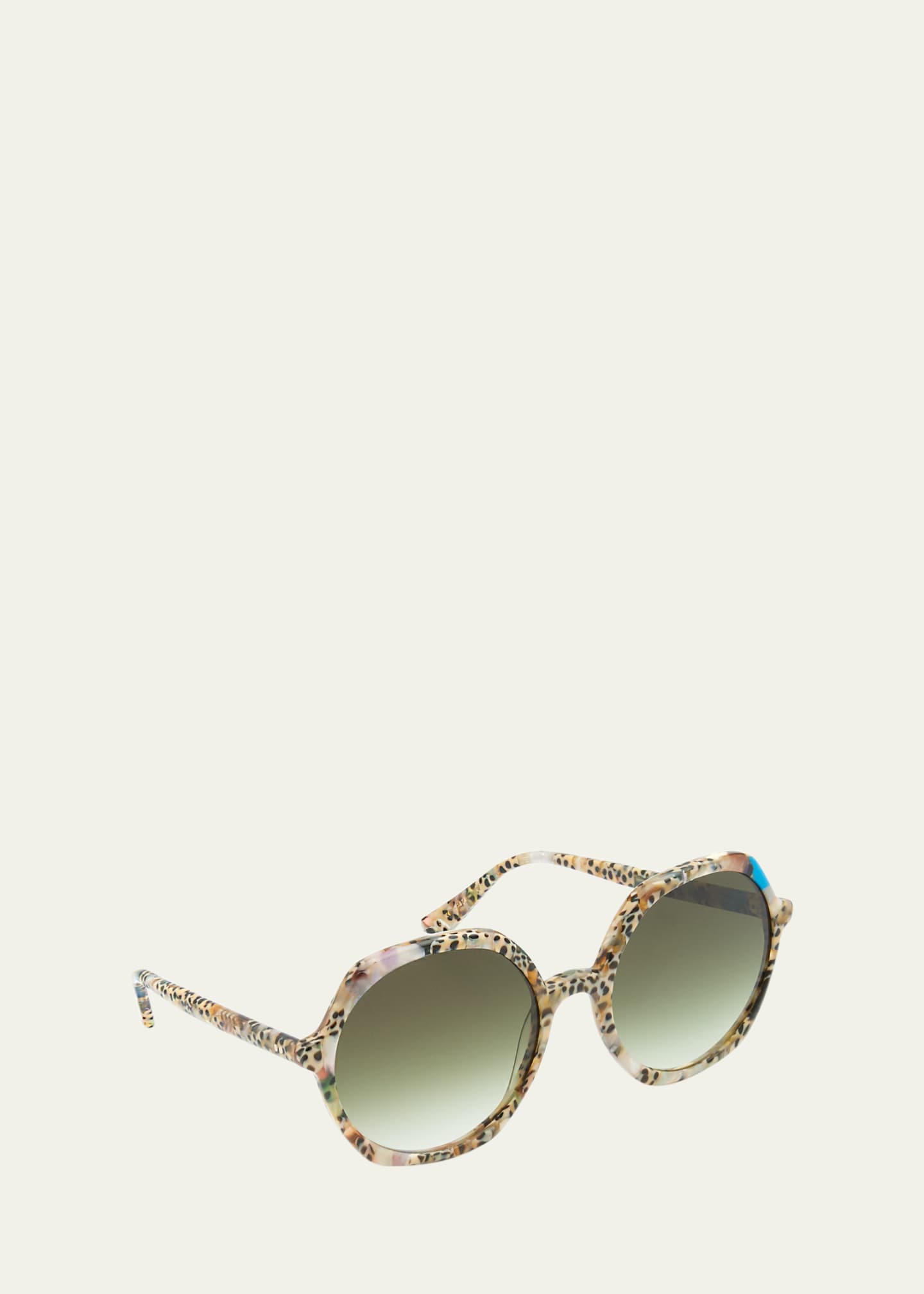 KREWE Sophia Round Multi-Color Acetate Sunglasses Image 1 of 5
