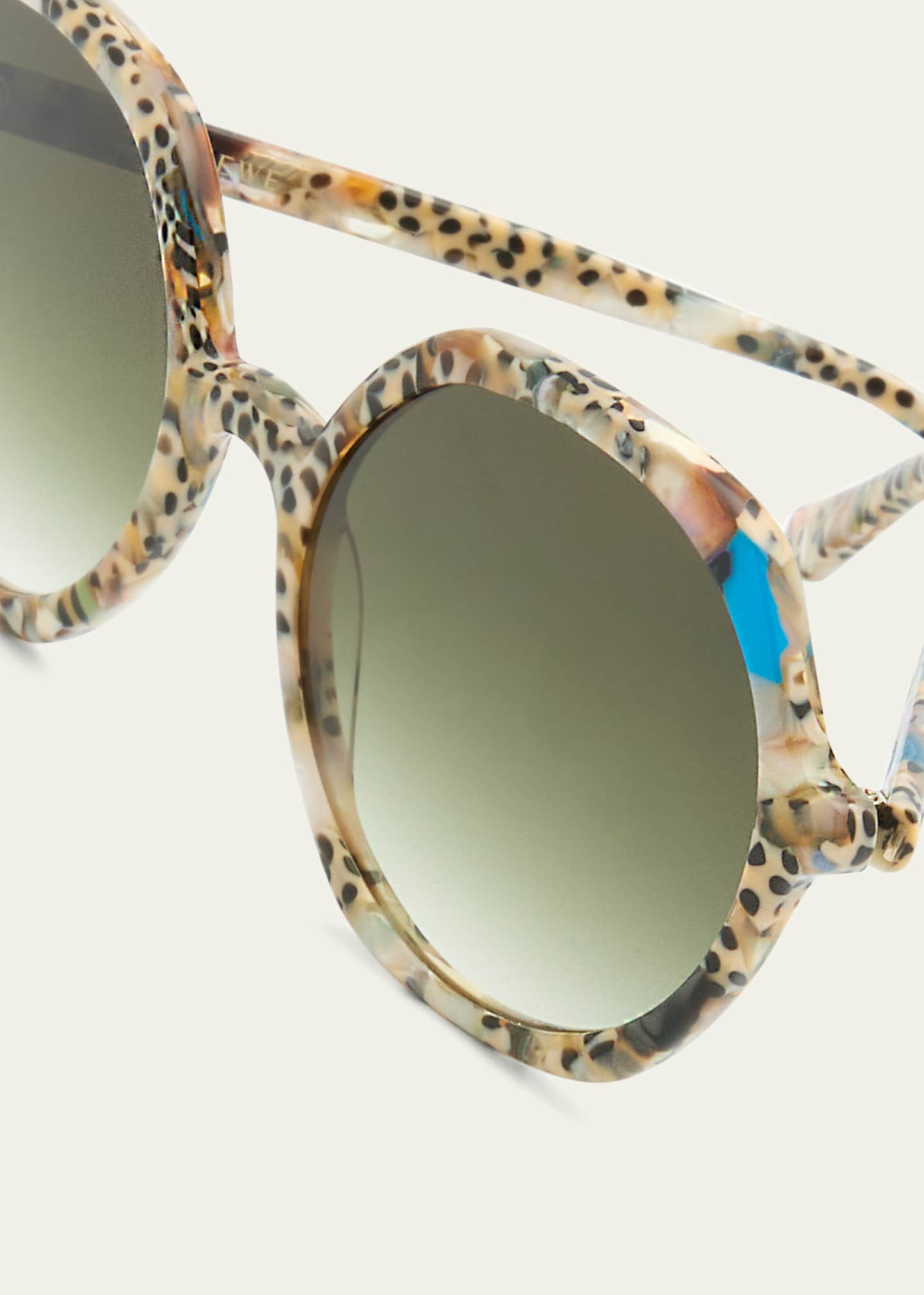 KREWE Sophia Round Multi-Color Acetate Sunglasses Image 5 of 5