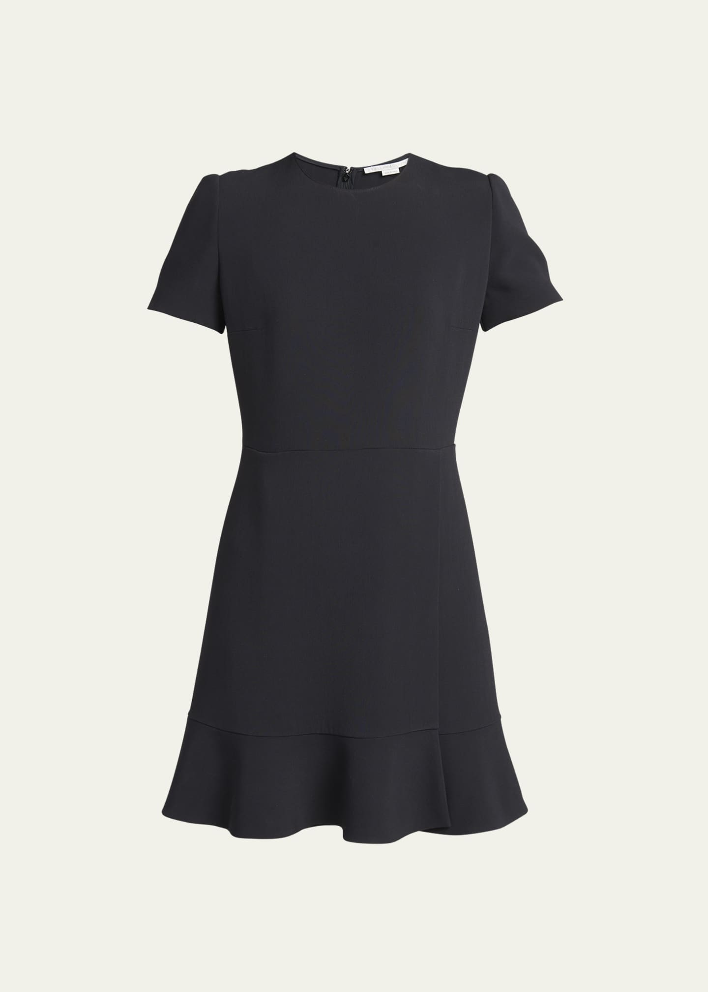 Stella McCartney Ruffle-Hem Short-Sleeve Mini Dress - Bergdorf Goodman