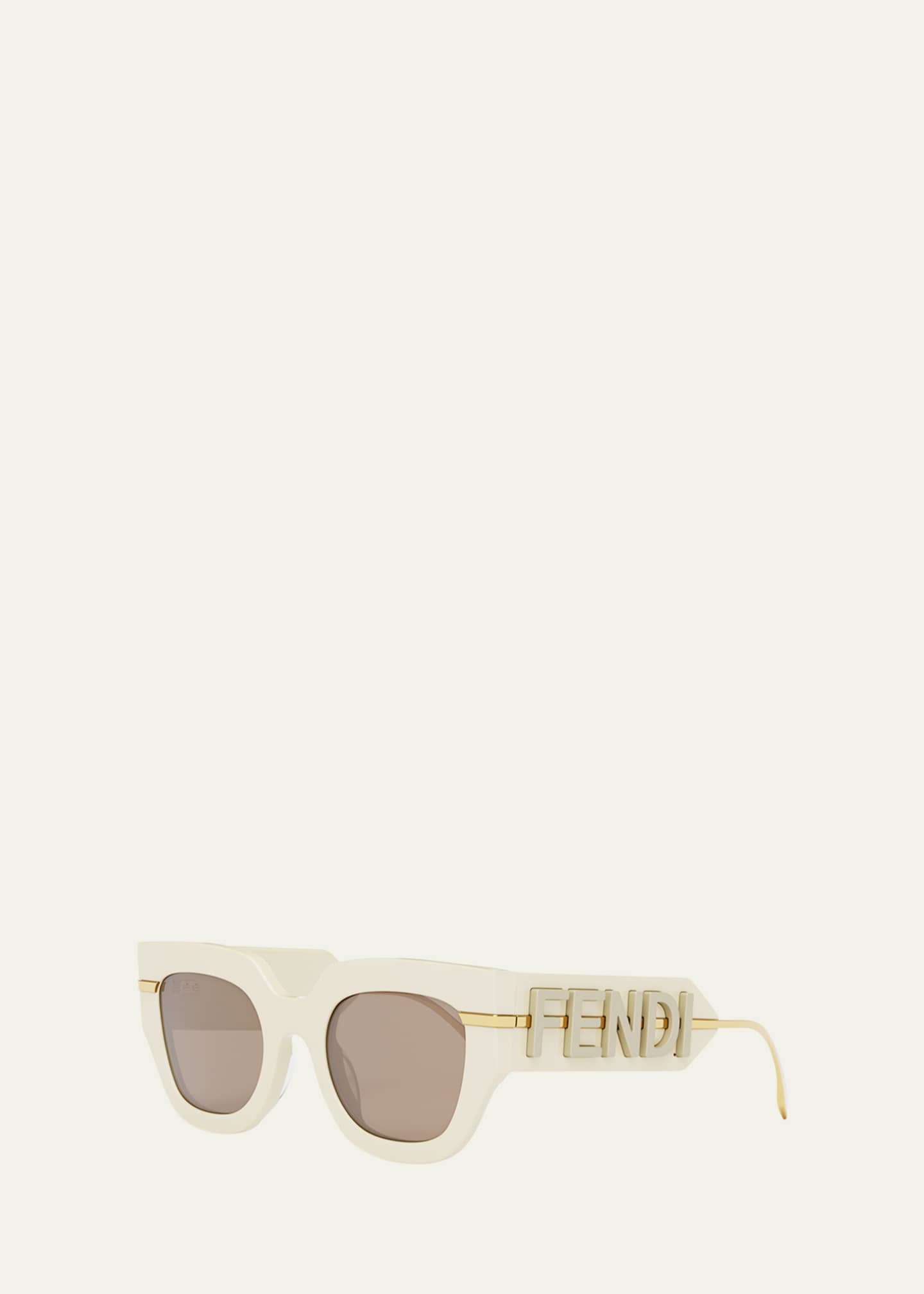 Fendi white on sale cat eye sunglasses