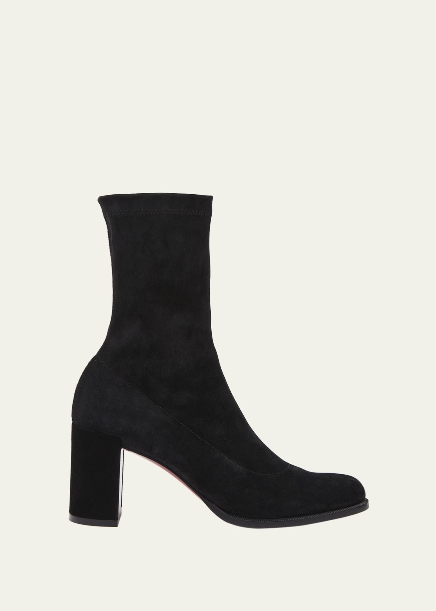 Christian Louboutin Adoxa Stretch Suede Red Sole Booties