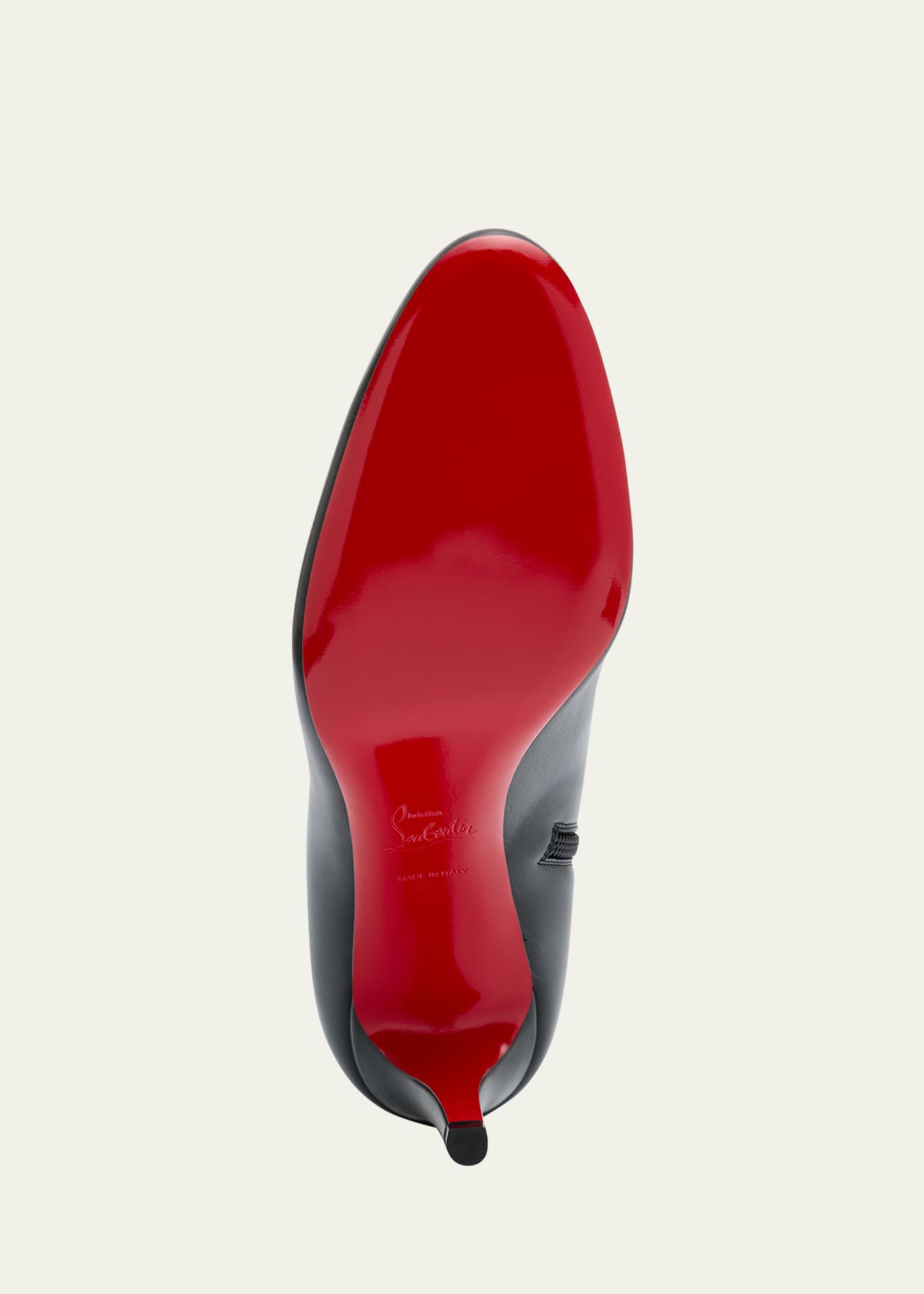 Christian Louboutin Pumppie Red Sole Leather Ankle Boots Image 6 of 7