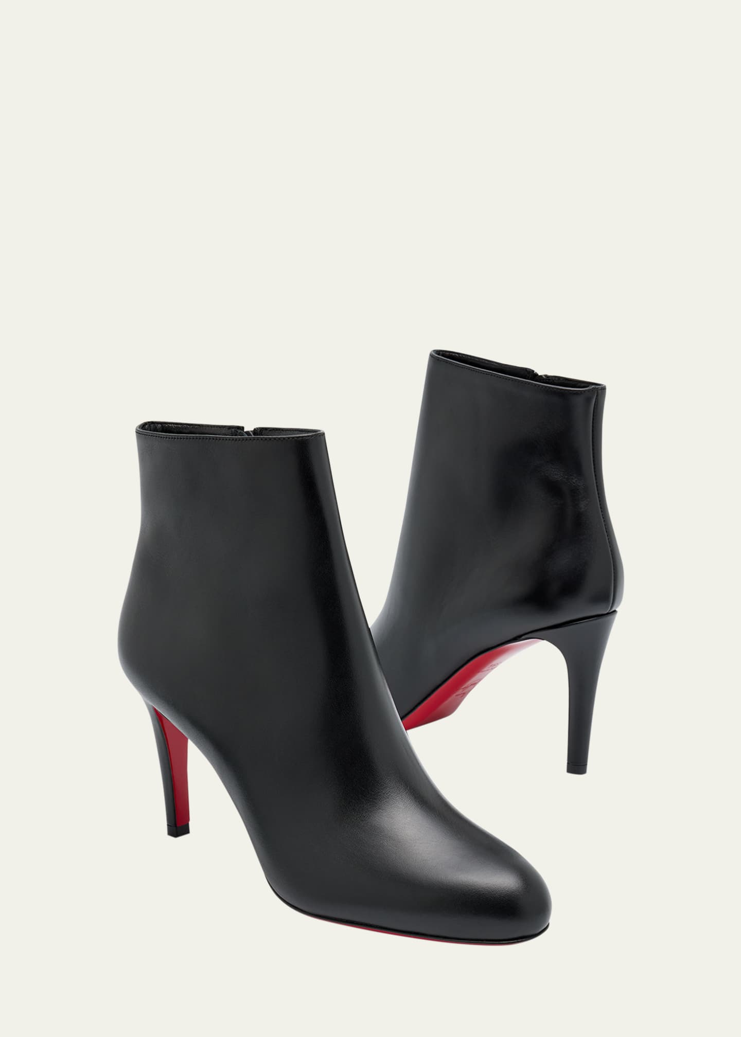 Christian Louboutin Pumppie Red Sole Leather Ankle Boots Image 7 of 7