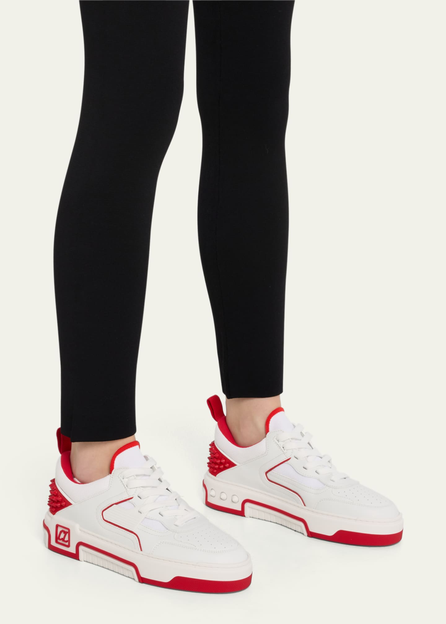 CHRISTIAN LOUBOUTIN: Astroloubi sneakers in leather - White