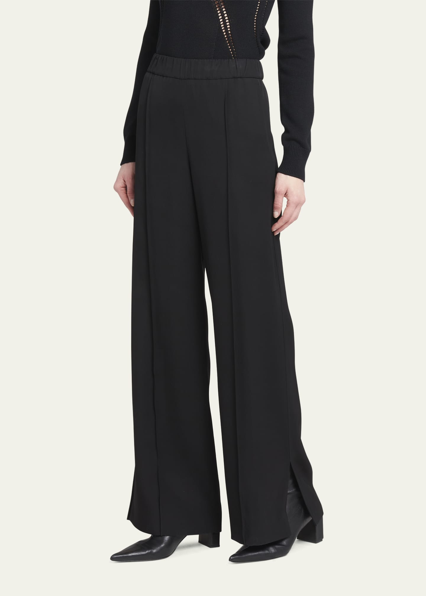 Jil Sander Cruise Slit-Cuff Straight-Leg Pants Image 4 of 5