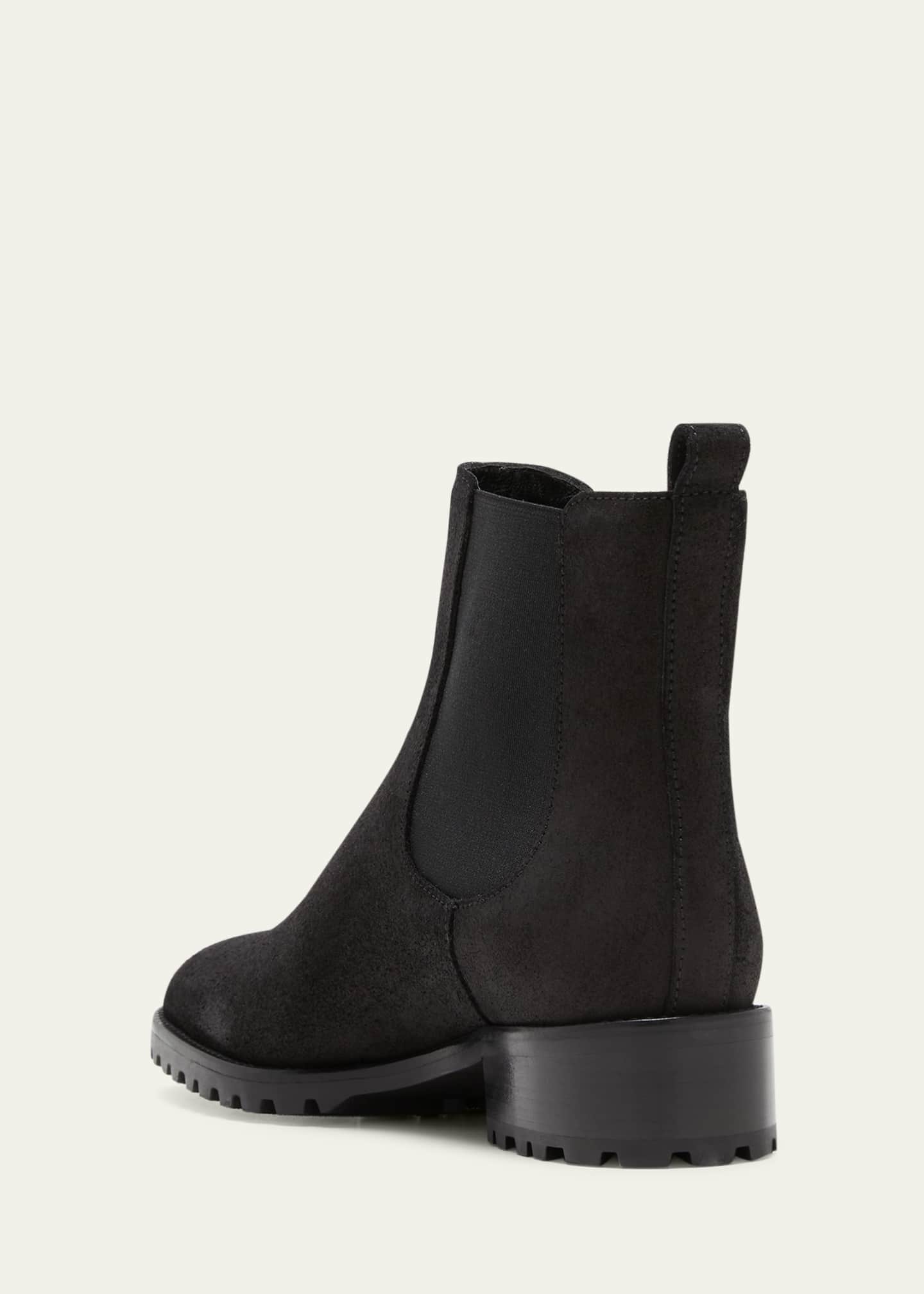 Manolo Blahnik Chelata Suede Chelsea Ankle Booties Image 2 of 3