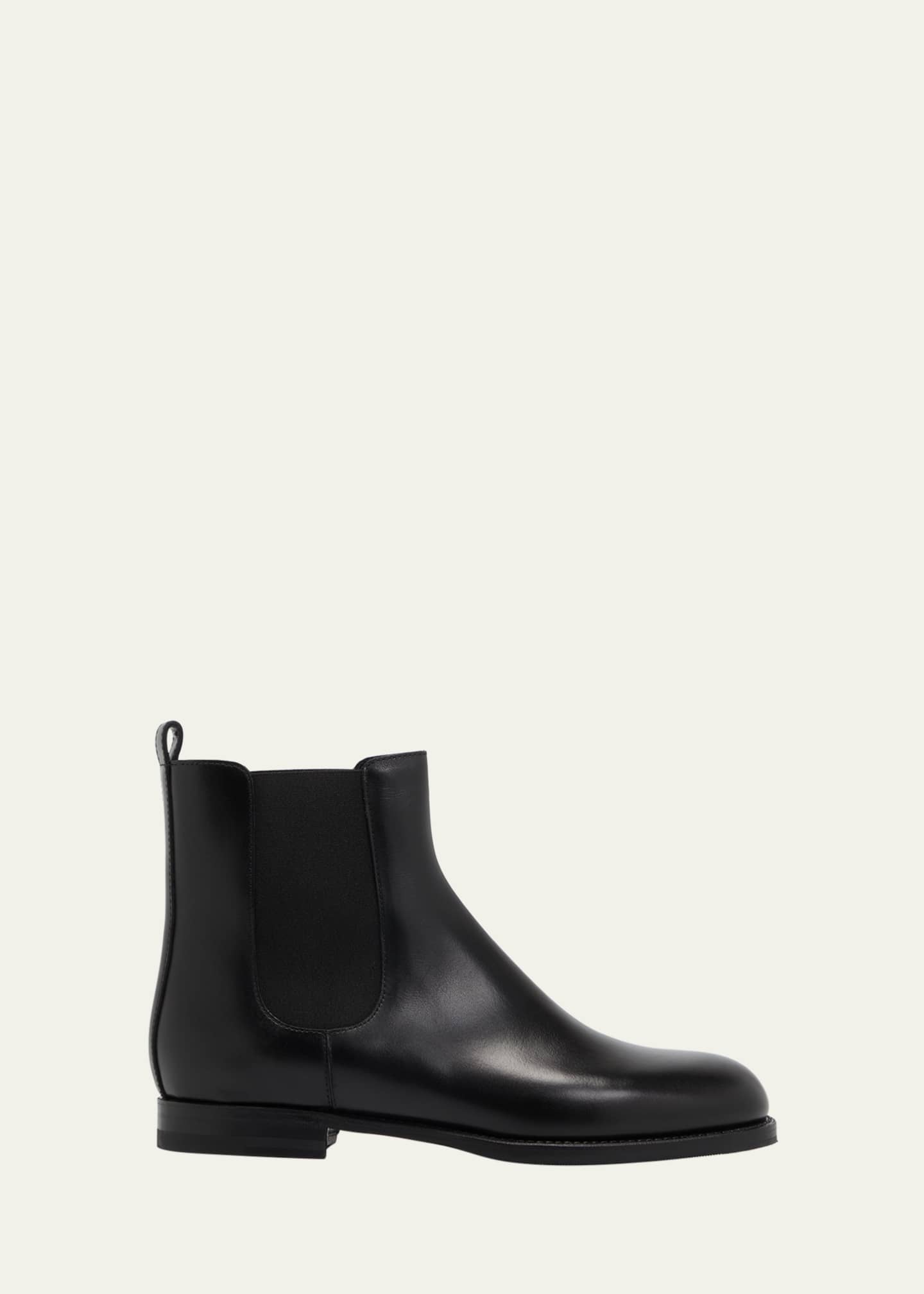 Manolo Blahnik Chelsa Leather Chelsea Ankle Booties Image 1 of 5