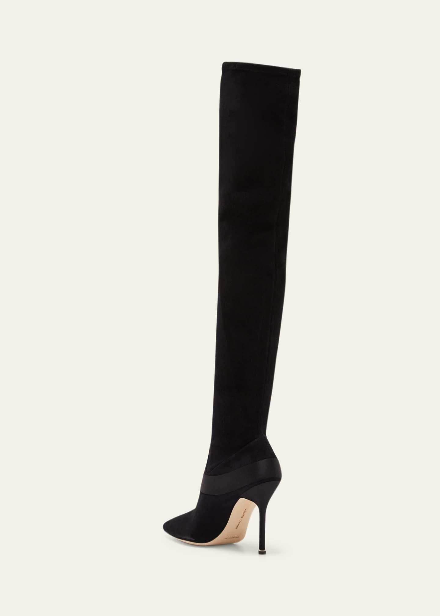 Manolo Blahnik Stretch Stiletto Over-The-Knee Boots - Bergdorf Goodman