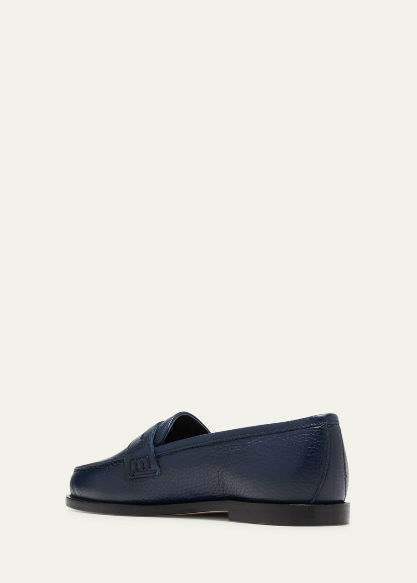 Manolo Blahnik Perrita Leather Penny Loafers Image 2 of 3