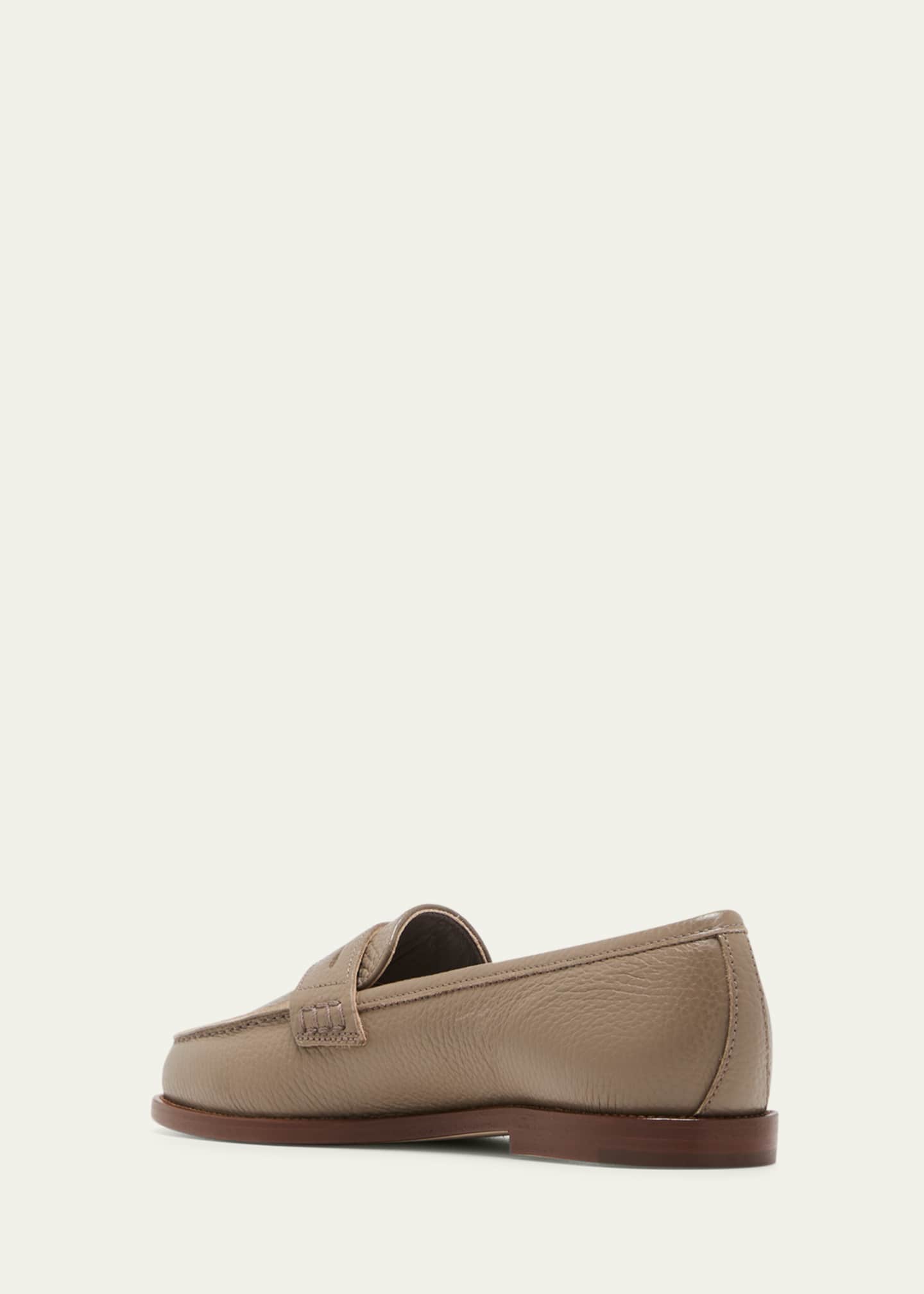 Manolo Blahnik Perrita Leather Penny Loafers Image 2 of 3