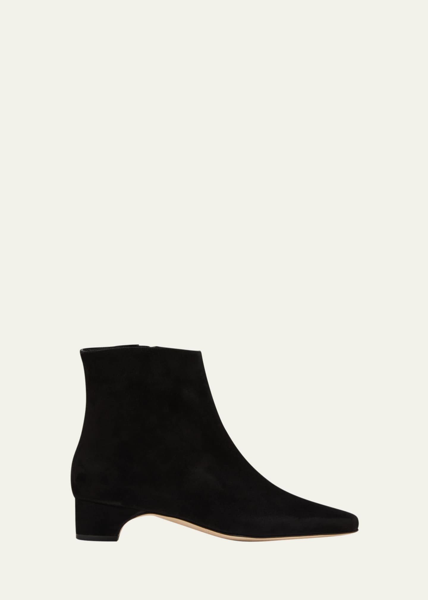 Manolo Blahnik Tolarc Suede Zip Ankle Booties Image 1 of 5