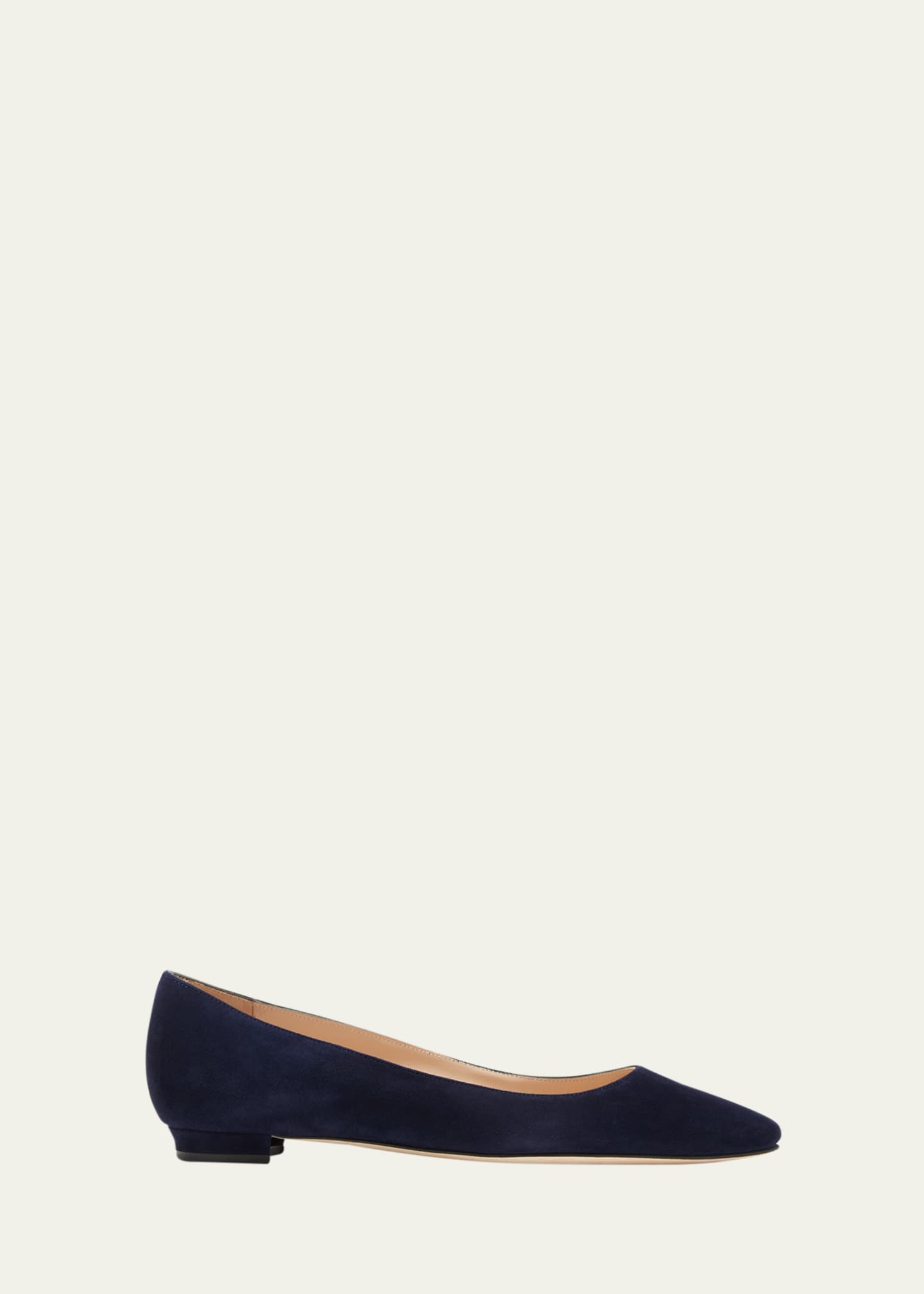 Manolo Blahnik BB Suede Ballerina Flats - Bergdorf Goodman