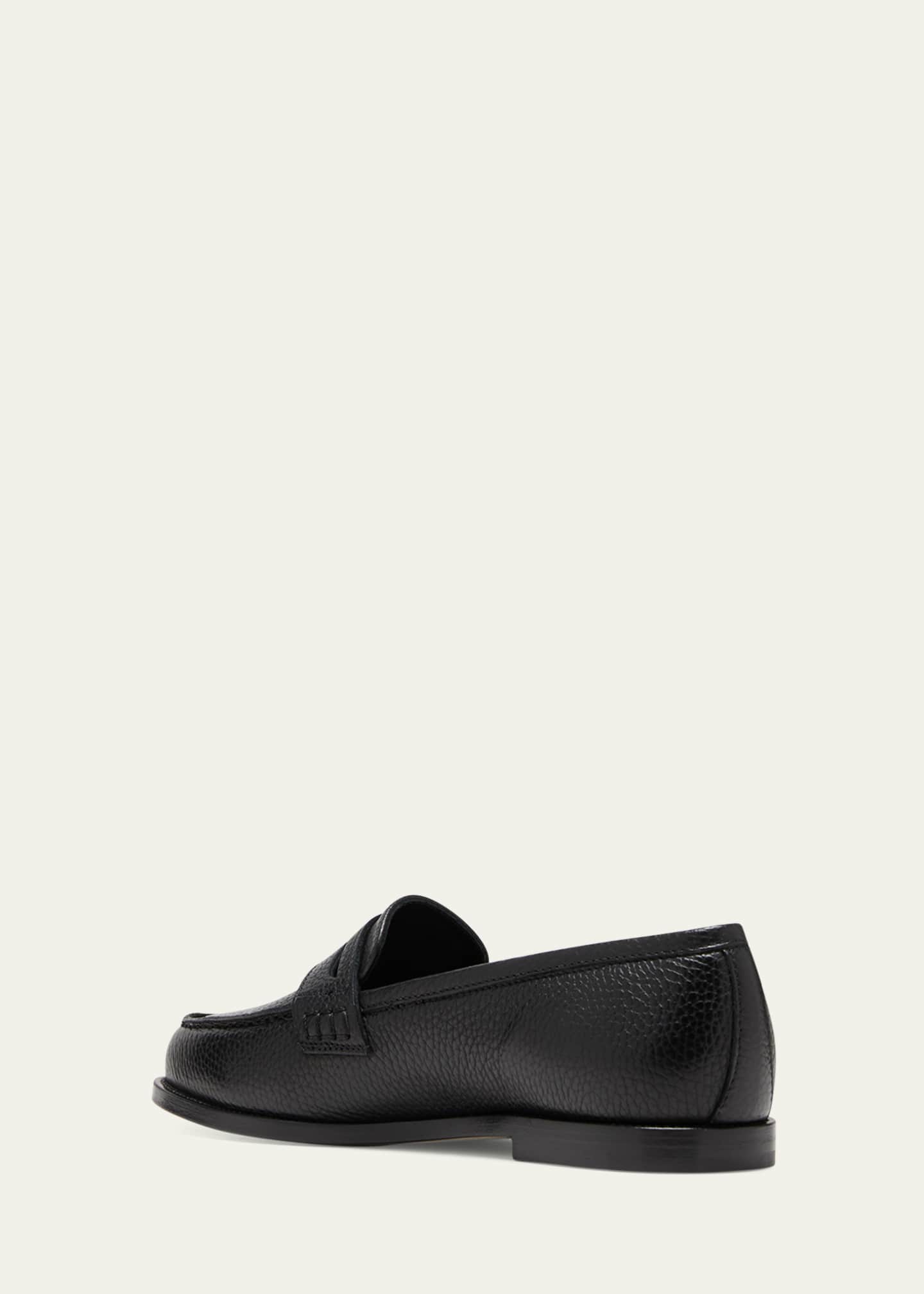 Manolo Blahnik Perrita Leather Penny Loafers Image 4 of 5
