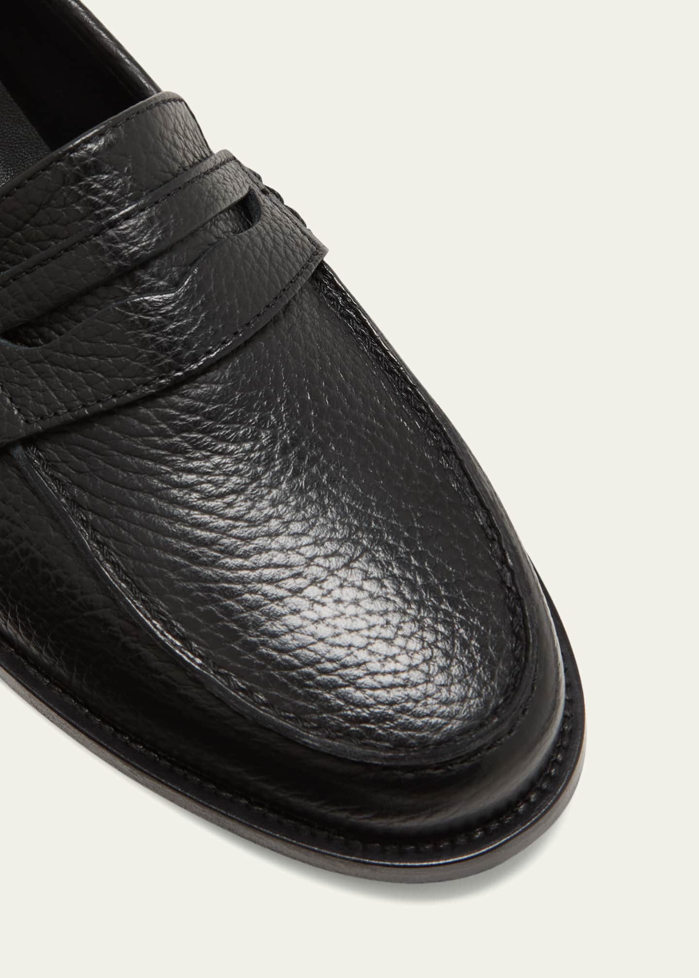 Manolo Blahnik Perrita Leather Penny Loafers Image 5 of 5