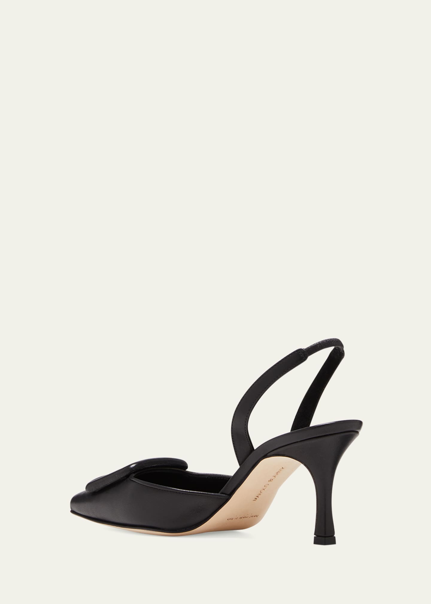 Maysli Leather Buckle Halter Pumps