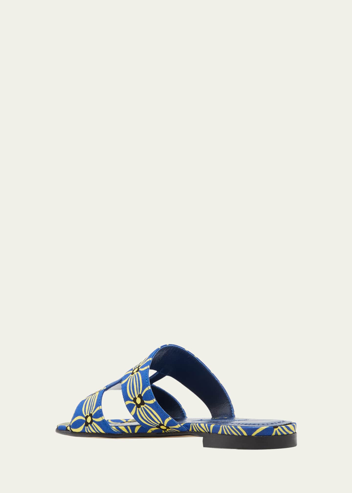 Manolo Blahnik Chus Printed Flat Slide Sandals - Bergdorf Goodman