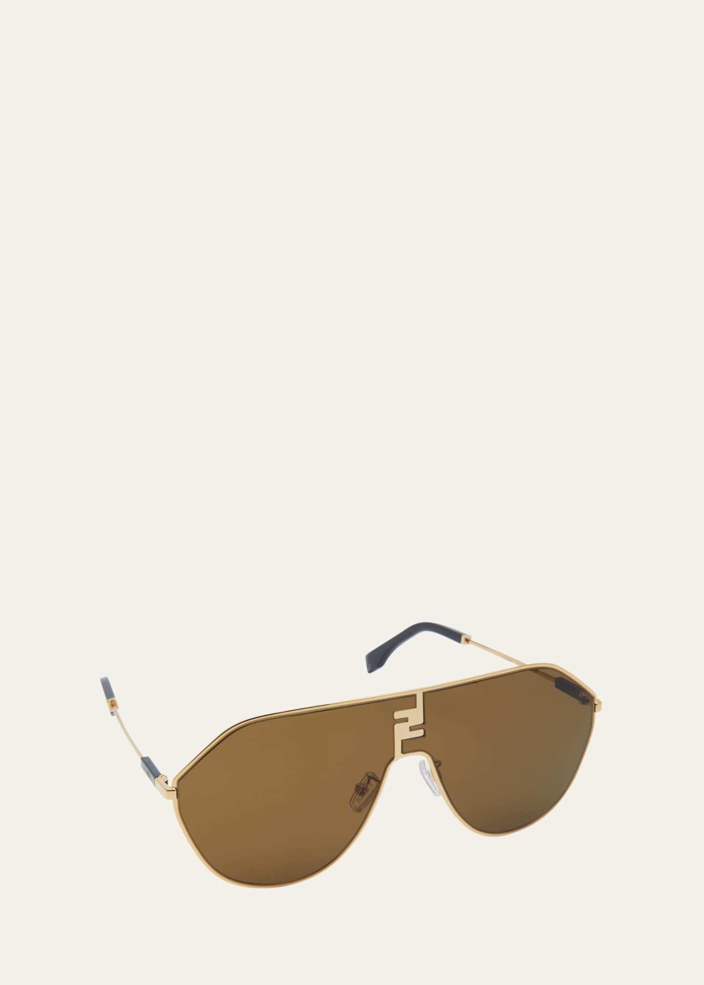 FF Match Aviator Sunglasses in Gold - Fendi