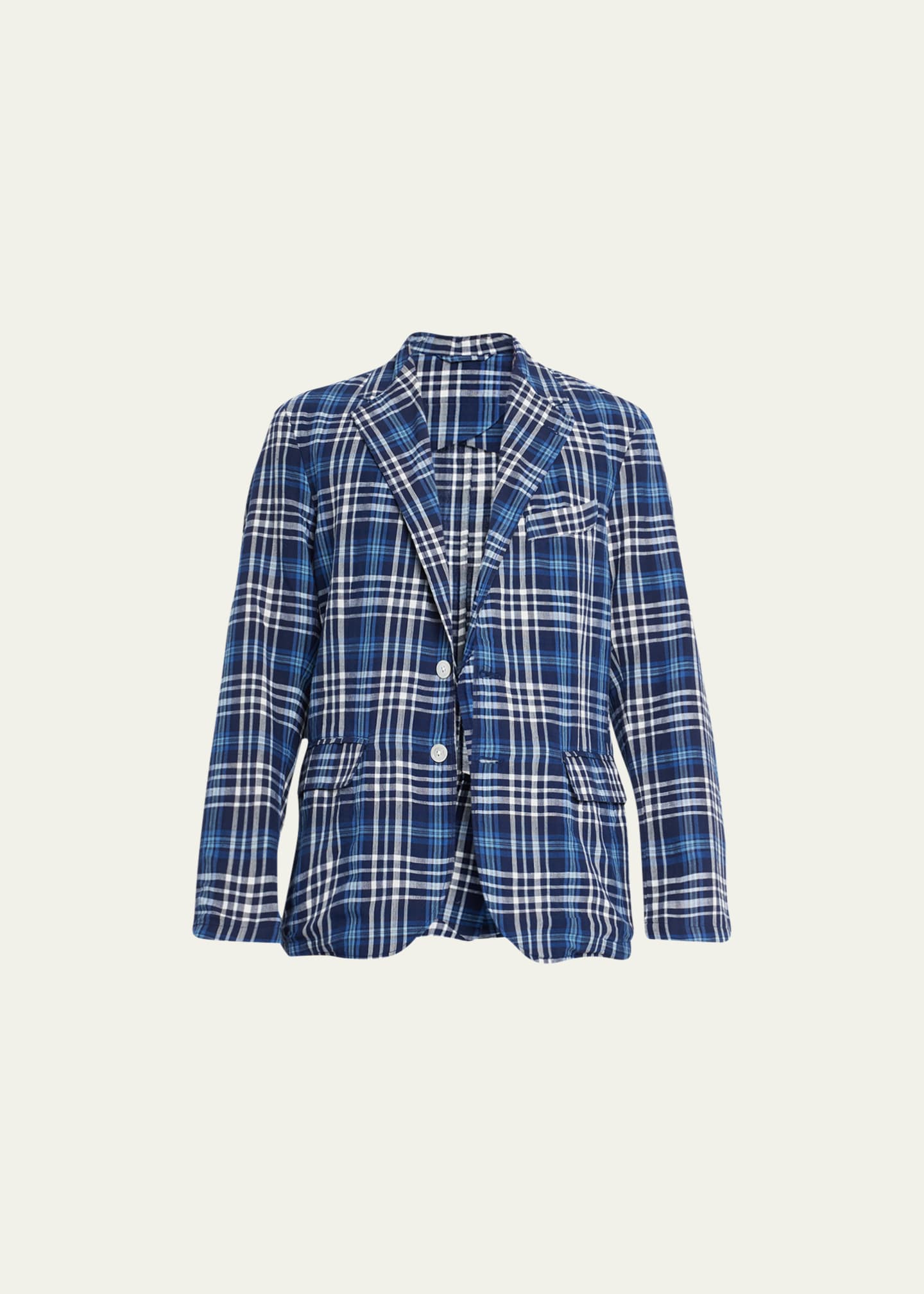 mens patchwork madras sport coat
