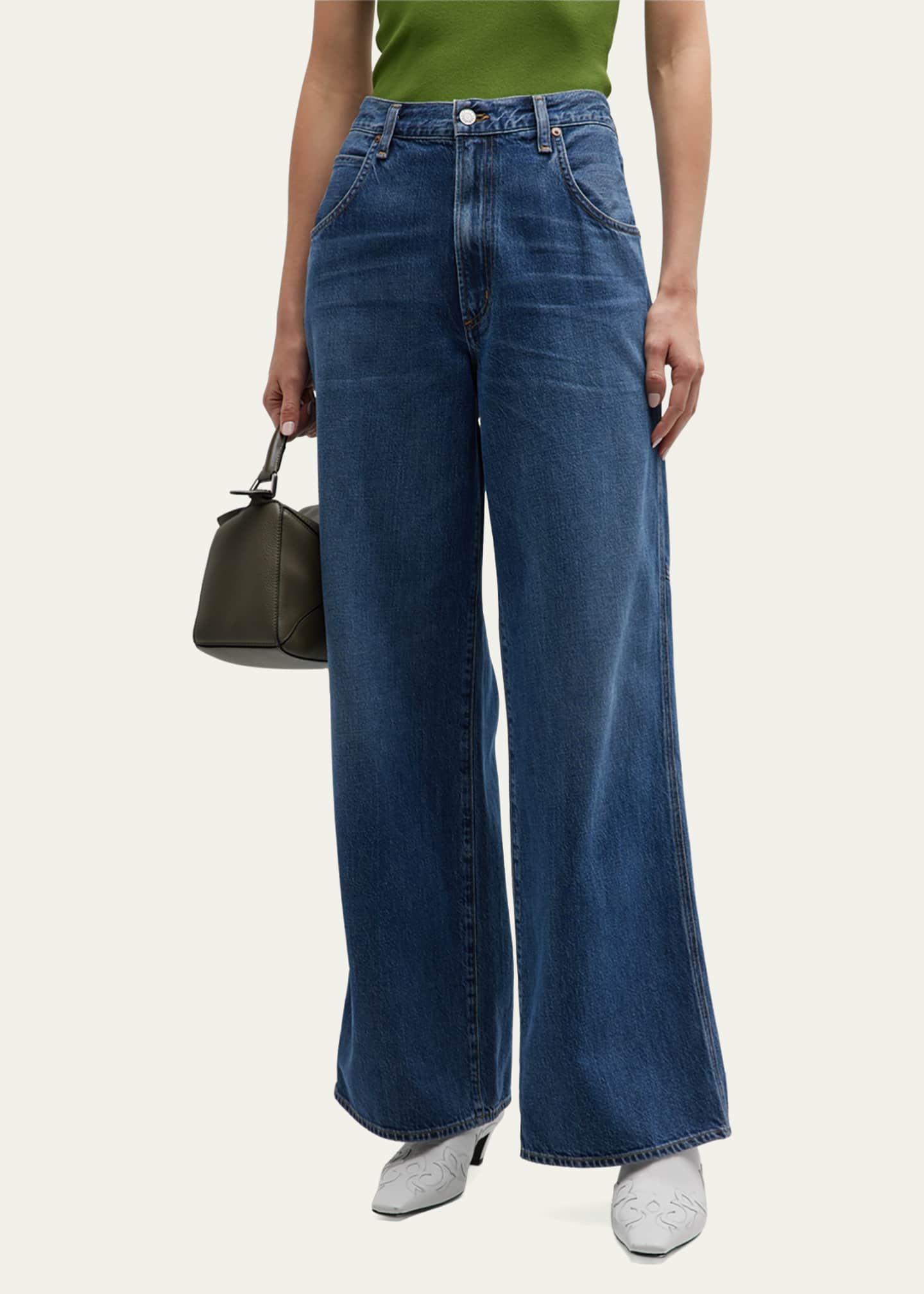 AGOLDE Magda WideLeg Carpenter Jeans Bergdorf Goodman