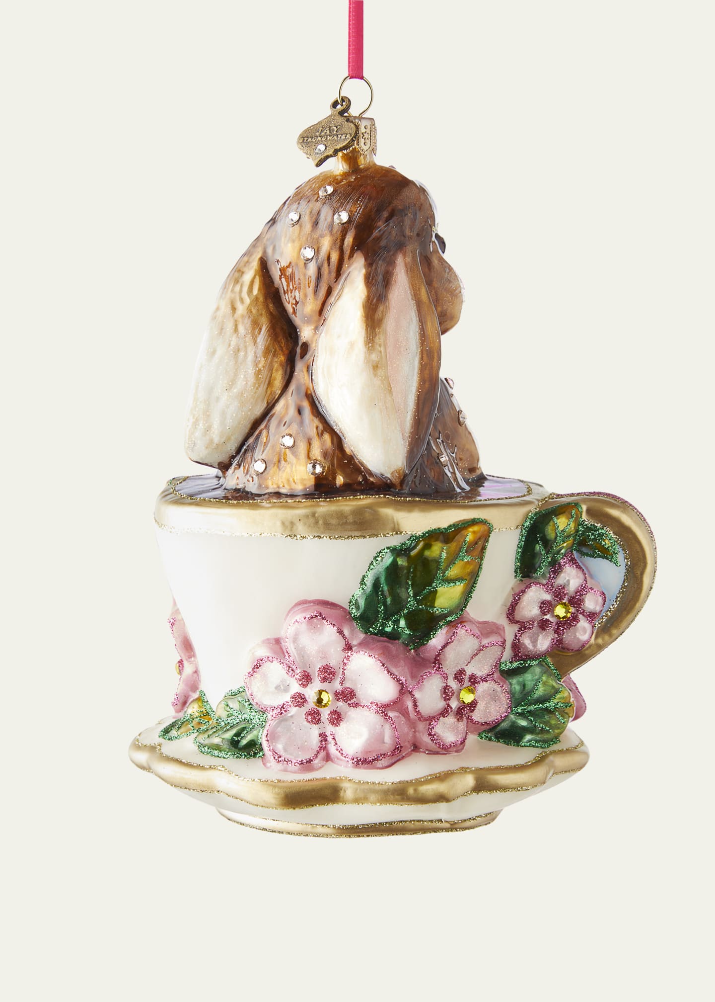 Jay Strongwater Bunny Teacup Christmas Ornament Image 2 of 2