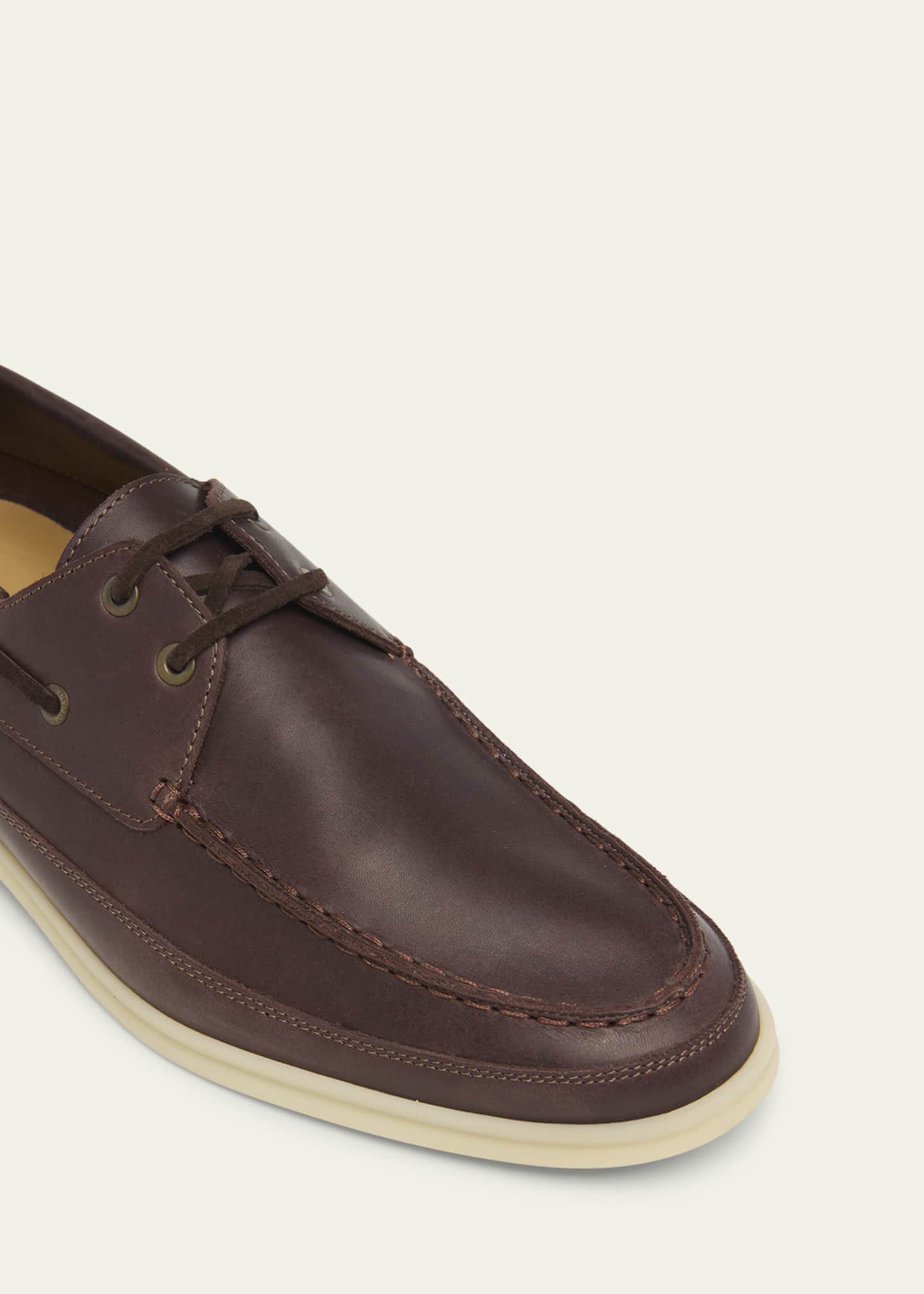 Loro Piana Men's Sea-Sail Walk Leather Boat Shoes - Bergdorf