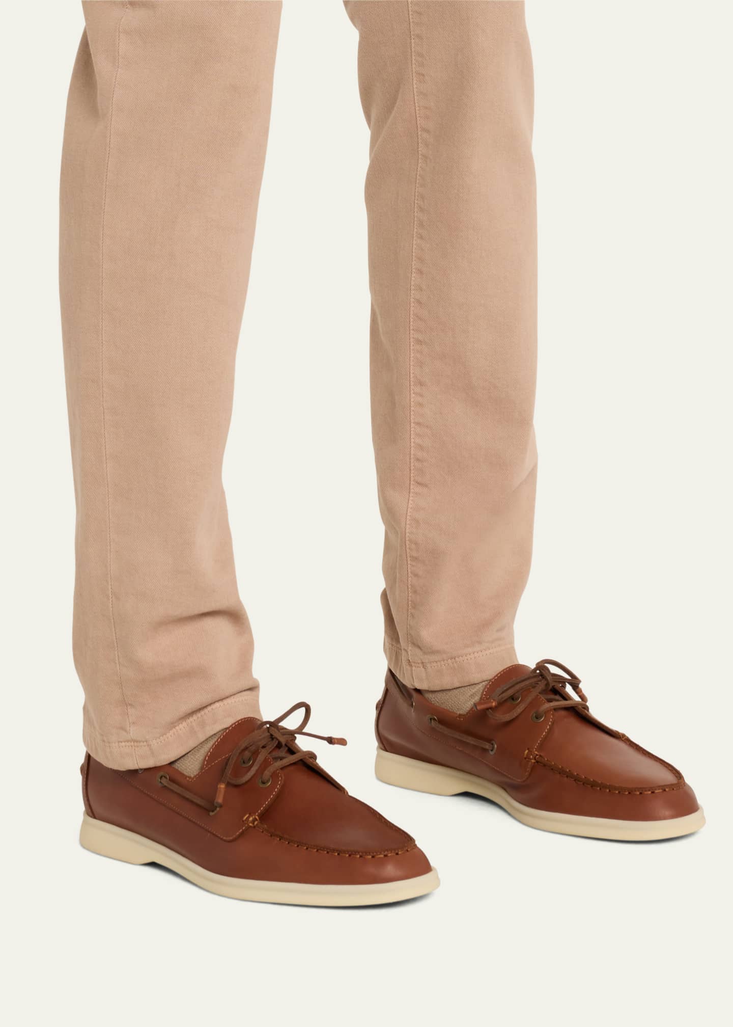 Loro Piana Men s Sea Sail Walk Leather Boat Shoes