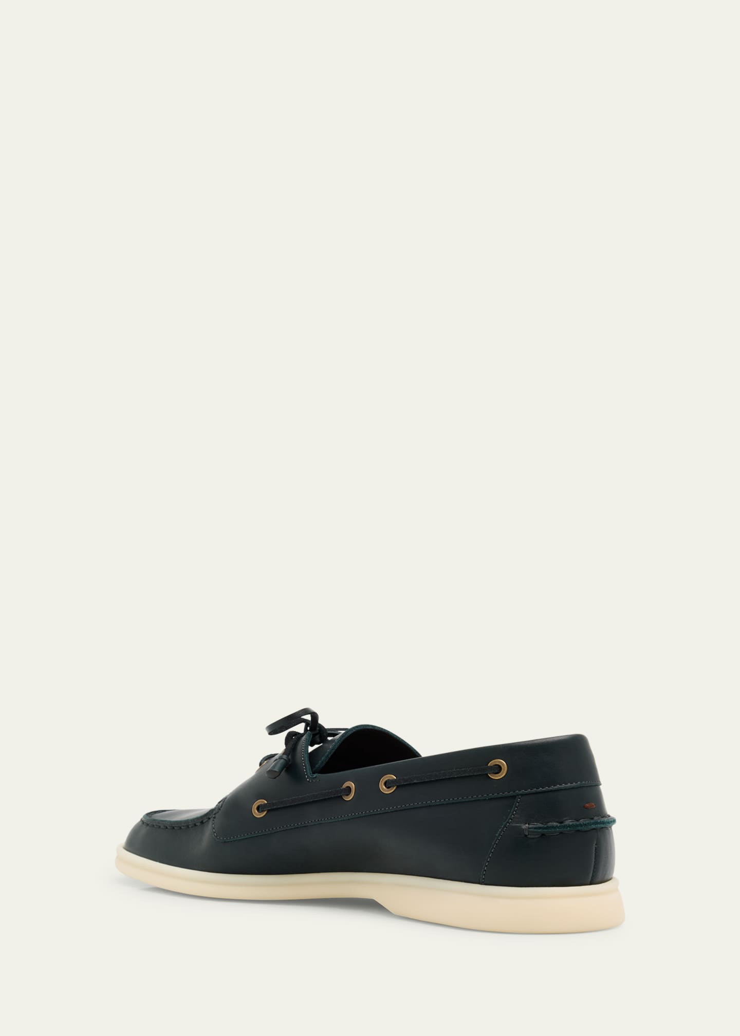 Loro Piana Men's Sea-Sail Walk Leather Boat Shoes Image 4 of 6