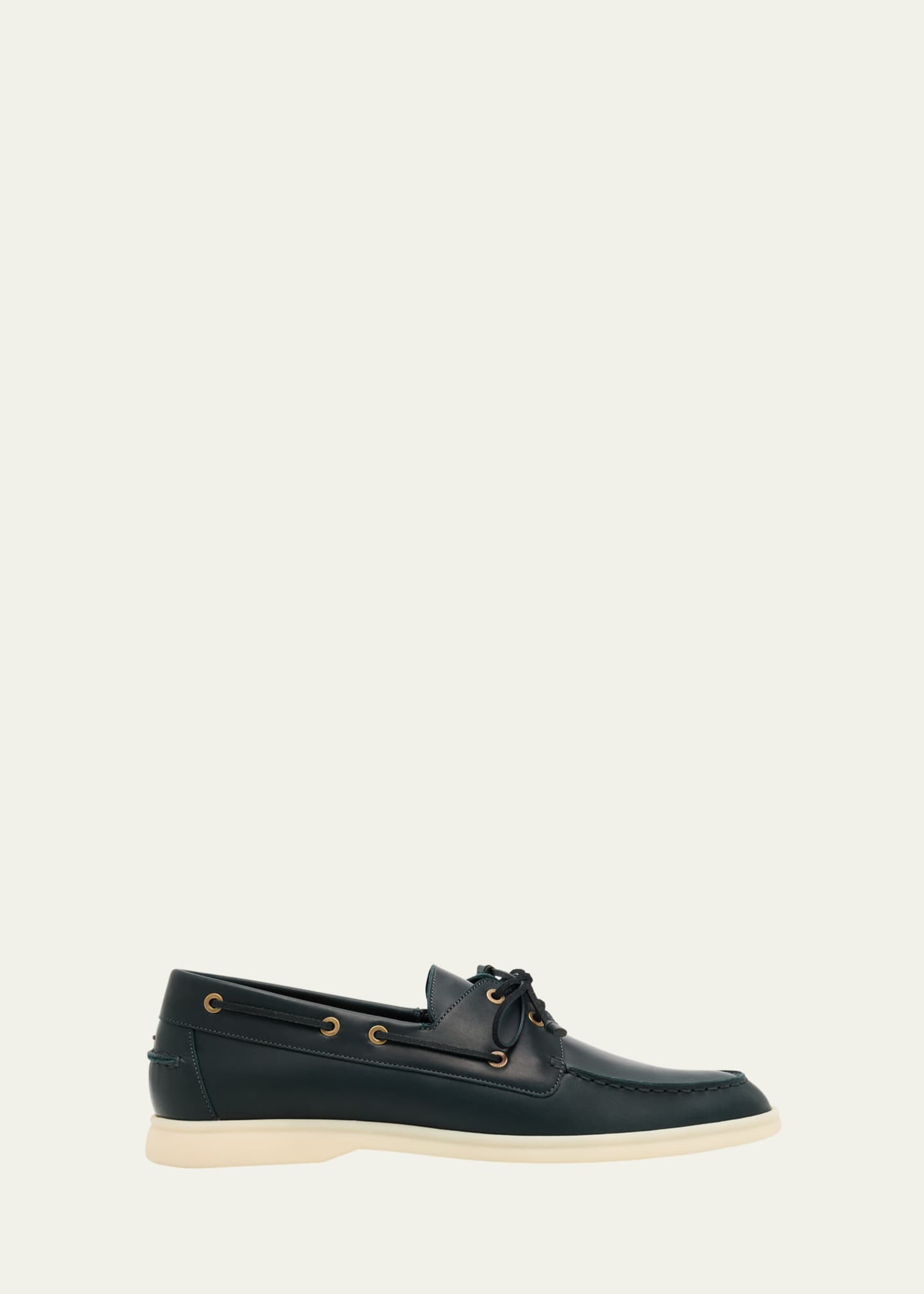 Loro Piana Men's Sea-Sail Walk Leather Boat Shoes Image 1 of 6