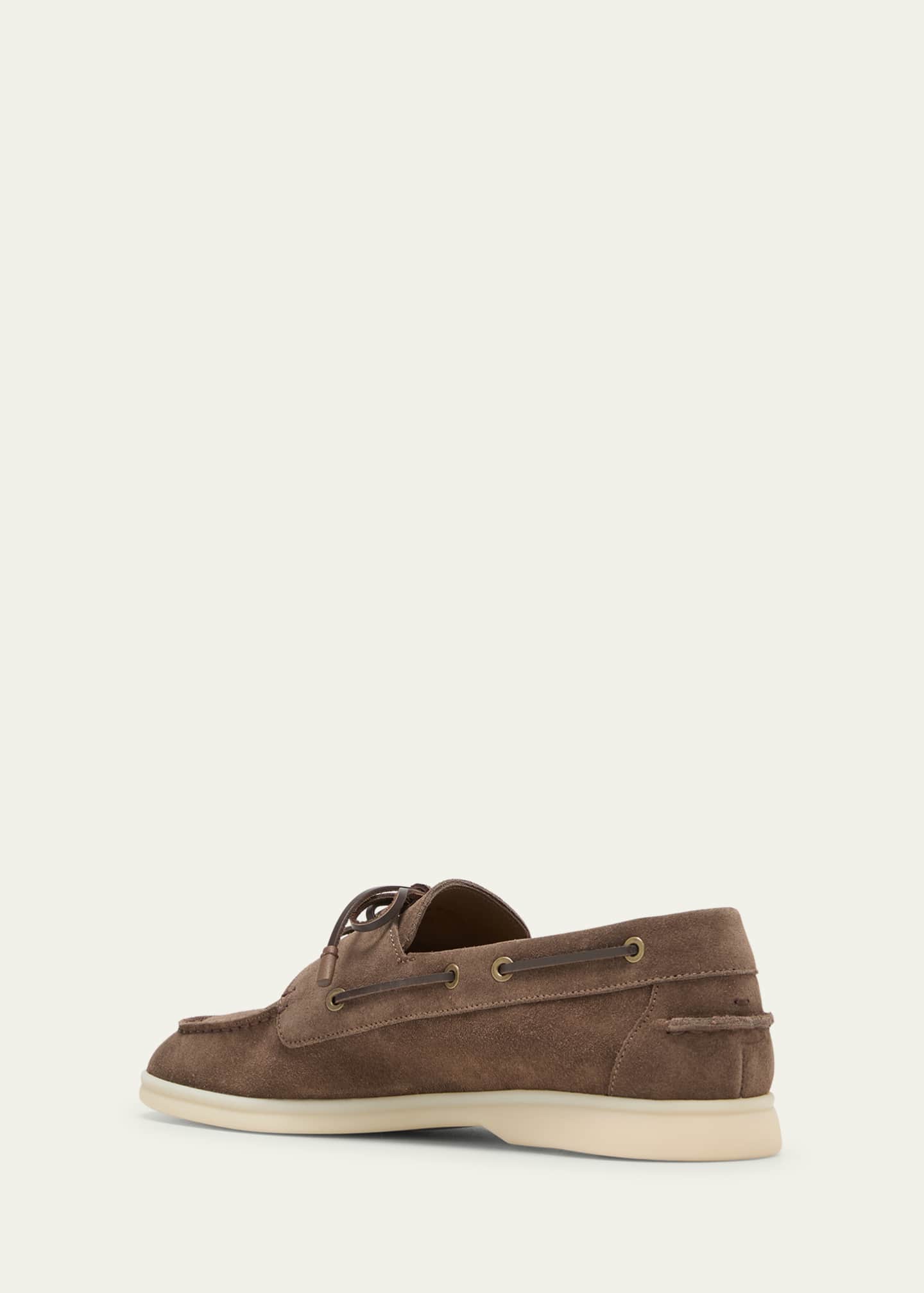 Loro Piana Men's Sea-Sail Walk Suede Boat Shoes Image 4 of 5