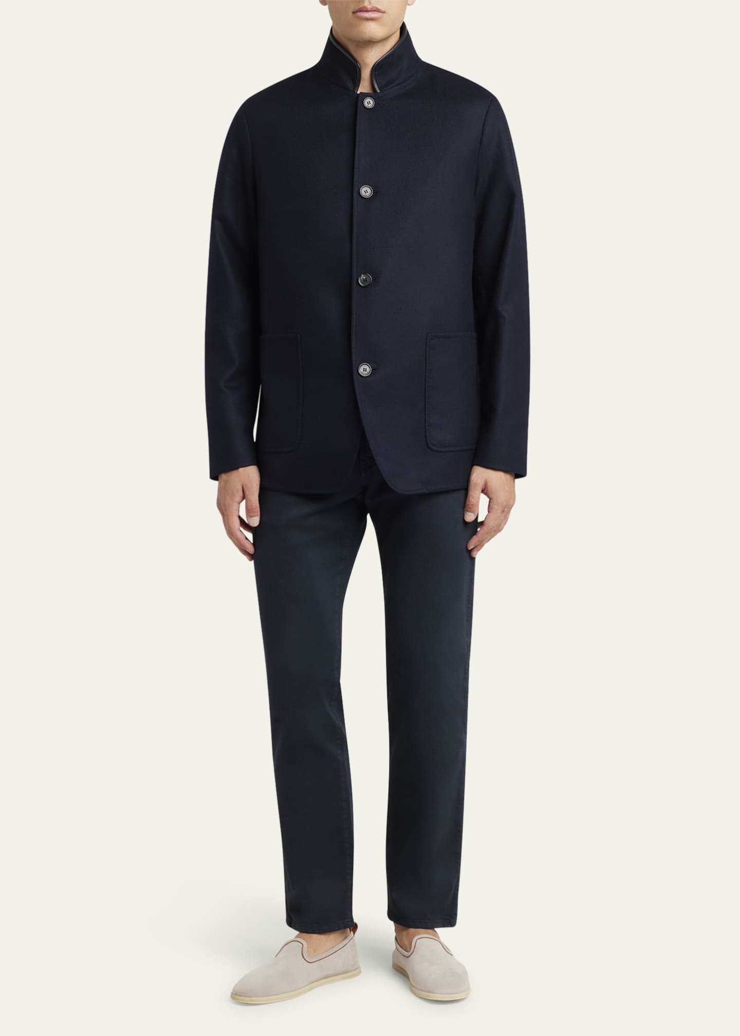 Loro Piana Men's Venice Walk Suede Loafers Image 3 of 4