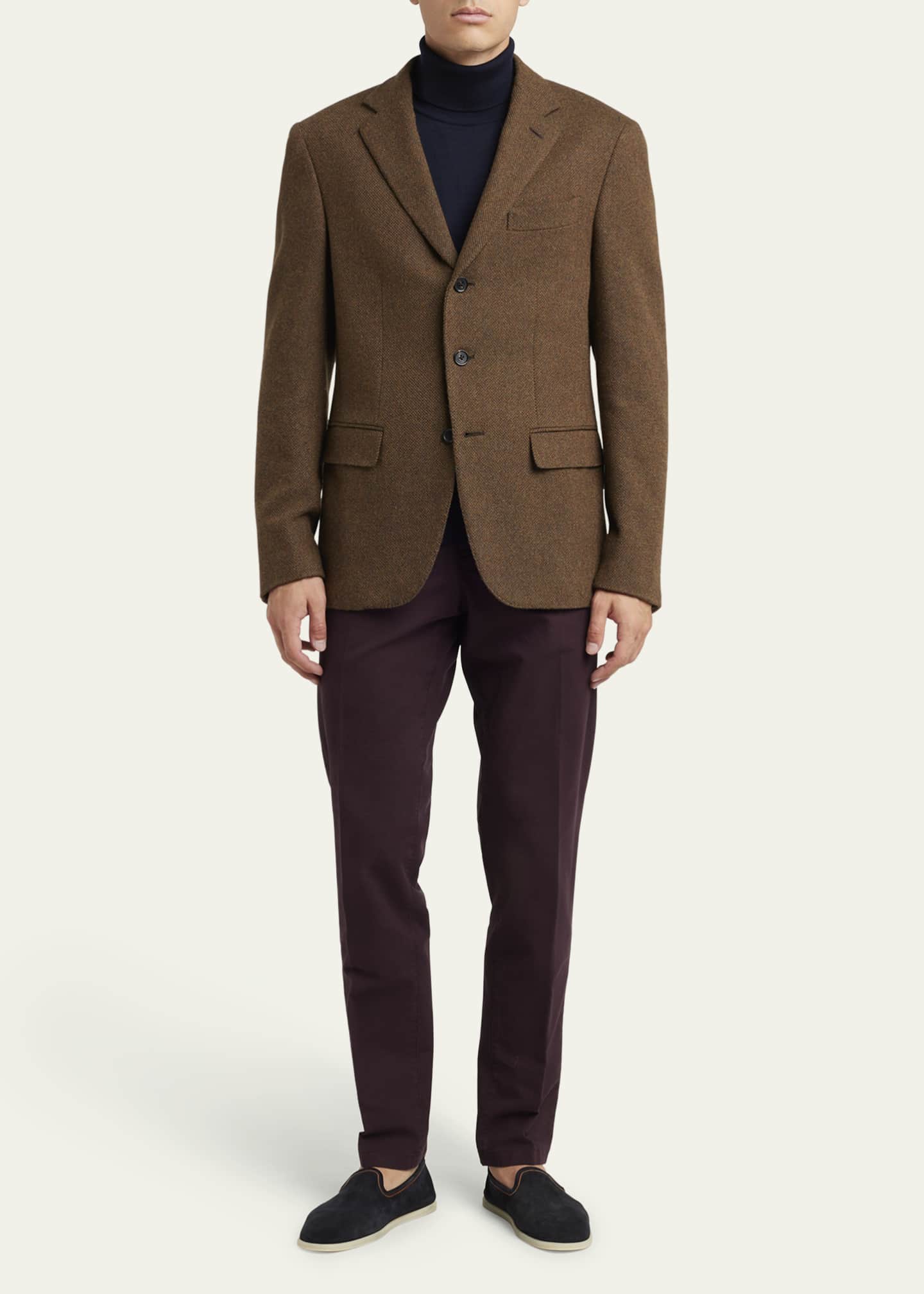 Loro Piana Men's Venice Walk Suede Loafers Image 3 of 5