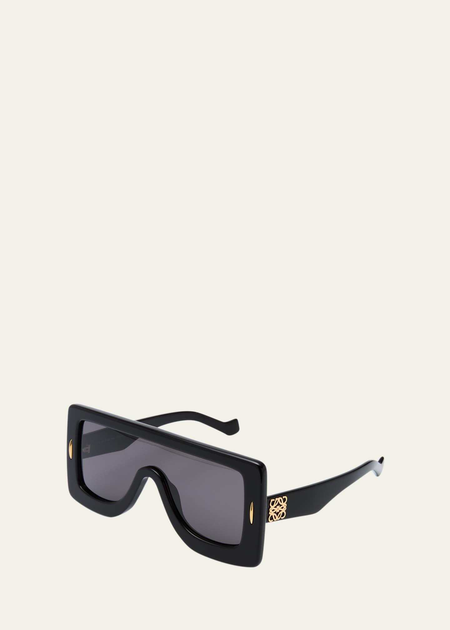 Loewe Anagram Acetate & Metal Shield Sunglasses - Bergdorf Goodman