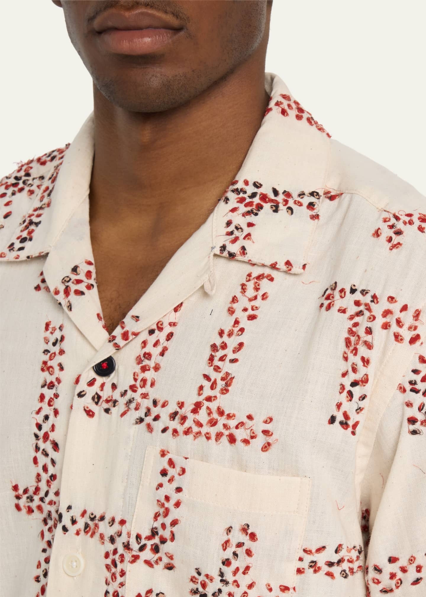 KARDO Men's Embroidered Camp Shirt Bergdorf Goodman