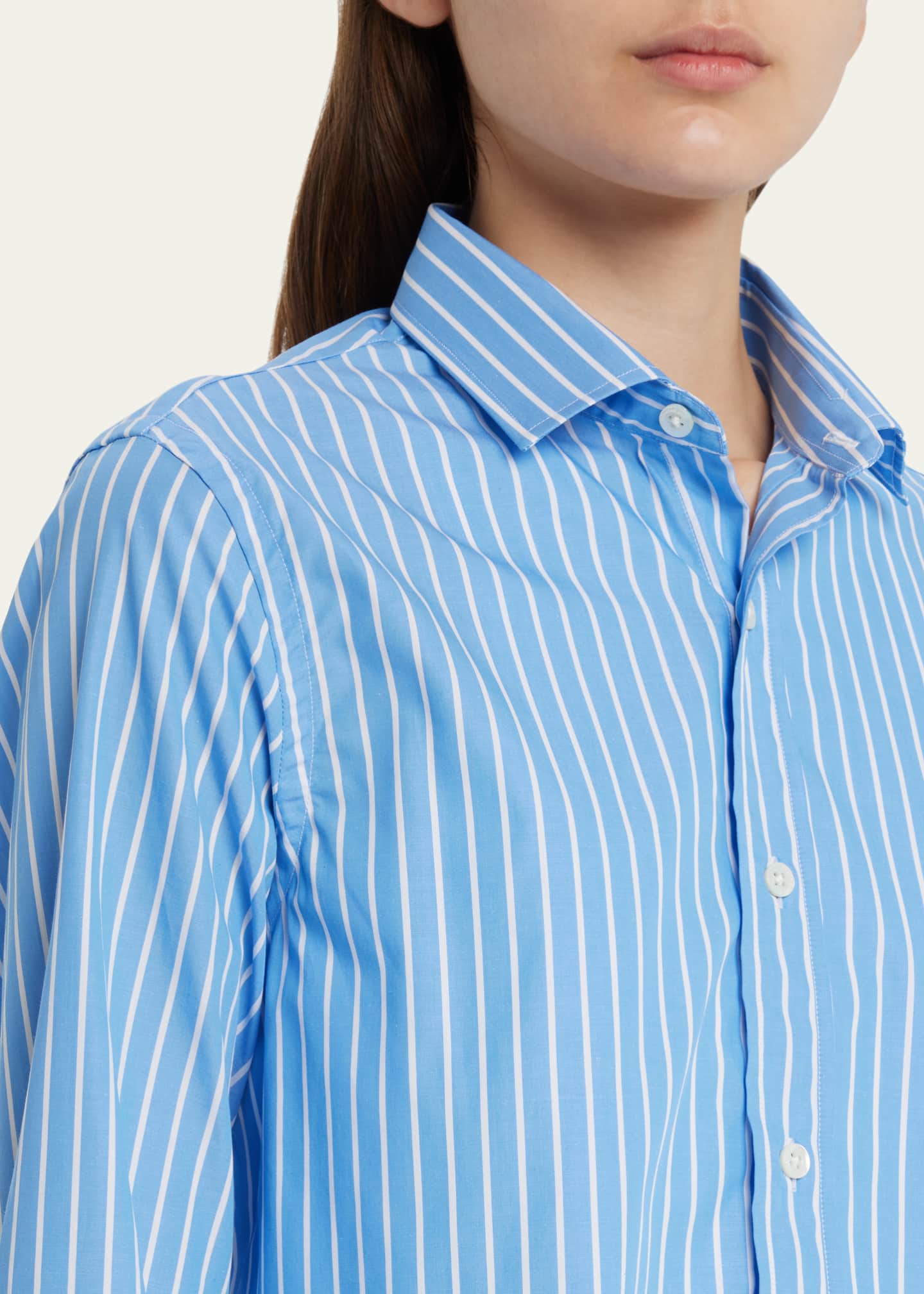 HOMMEGIRLS Stripe Cropped Shirt Image 5 of 5