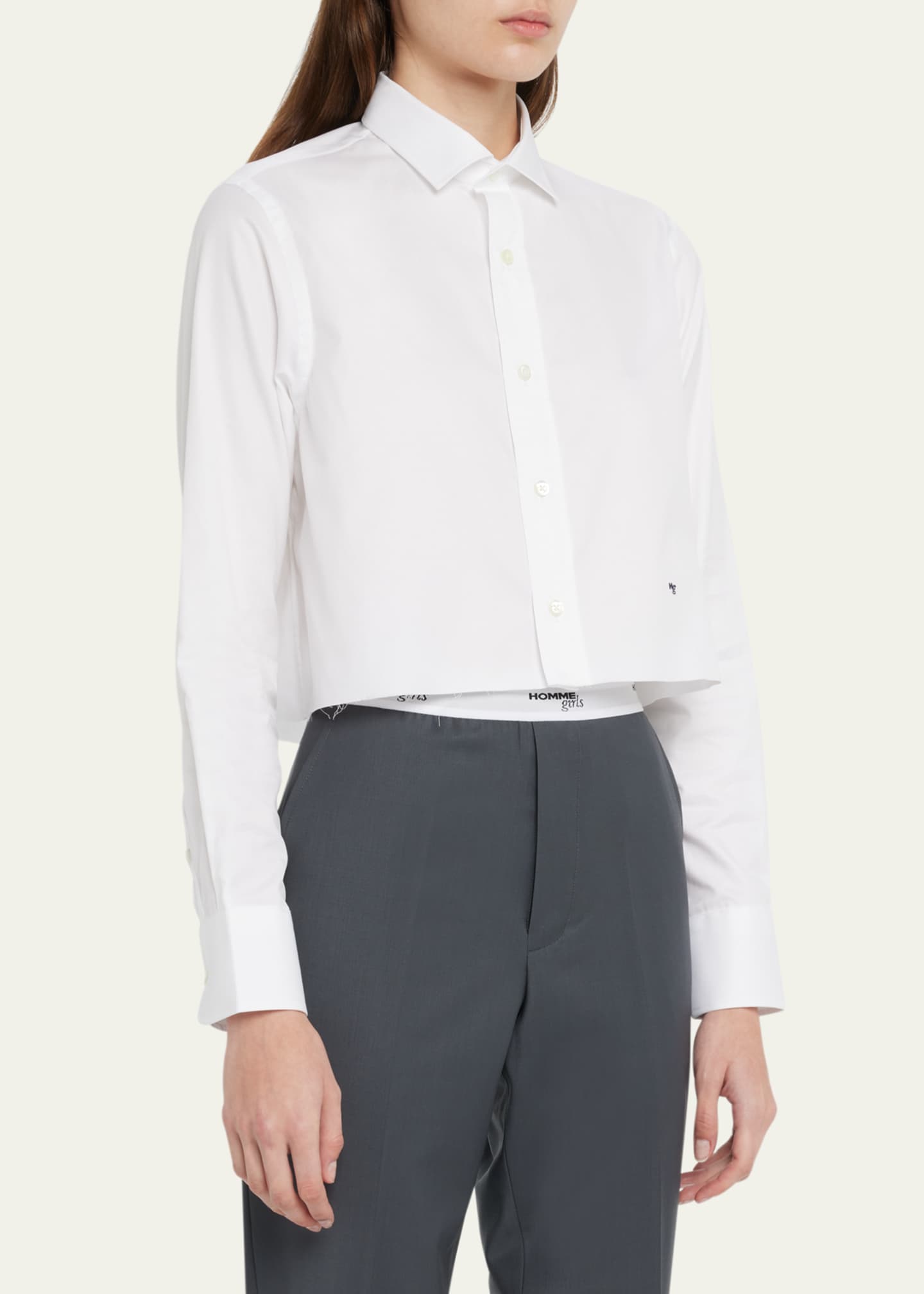 HOMMEGIRLS Boxy Cropped Shirt Image 4 of 5