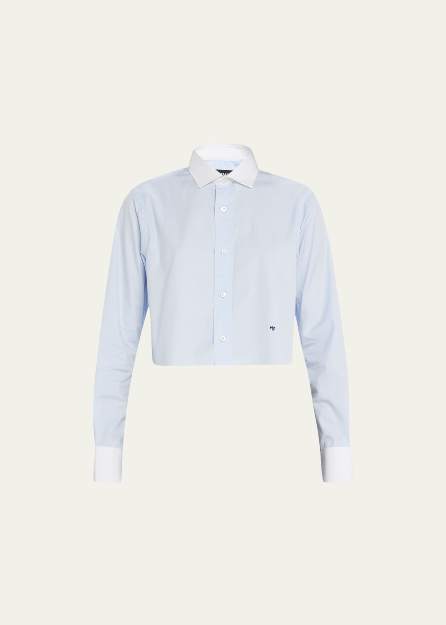 LOHEN OPEN COLLAR CROPPED SHIRT ホワイト 新品 LOHEN OPEN COLLAR