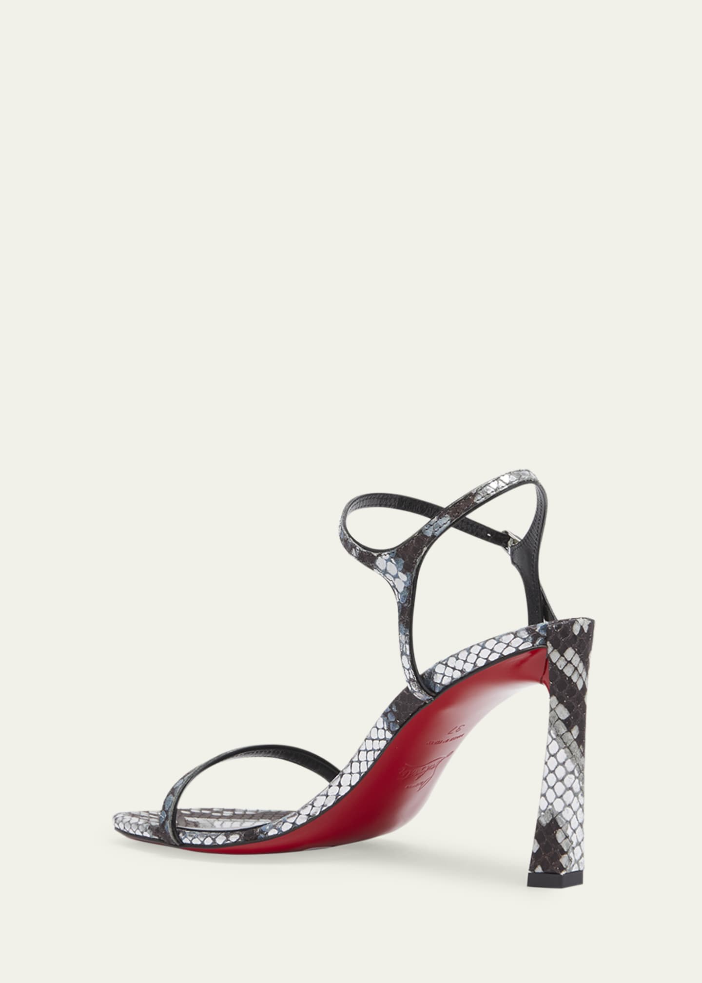 Red snakeskin sandals deals
