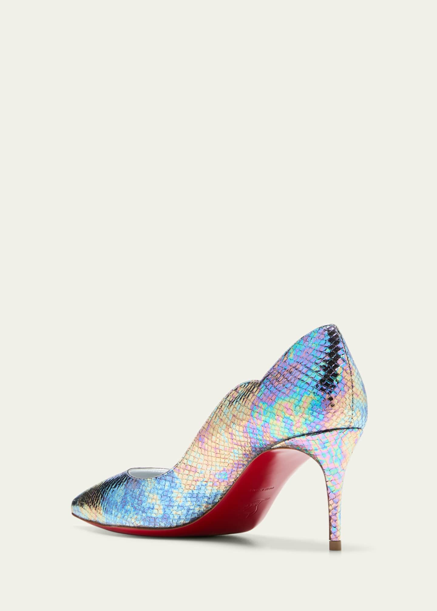 Christian Louboutin Hot Chick Iridescent Red Sole Slingback Pumps
