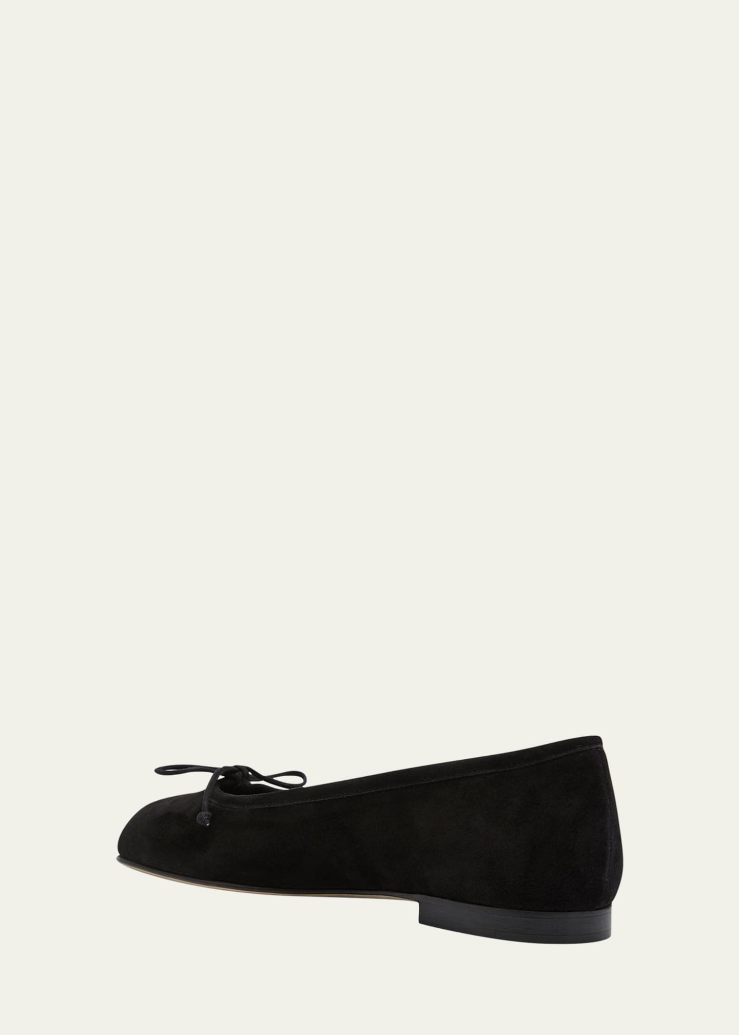 Manolo Blahnik Veralli Suede Bow Ballerina Flats Image 4 of 5