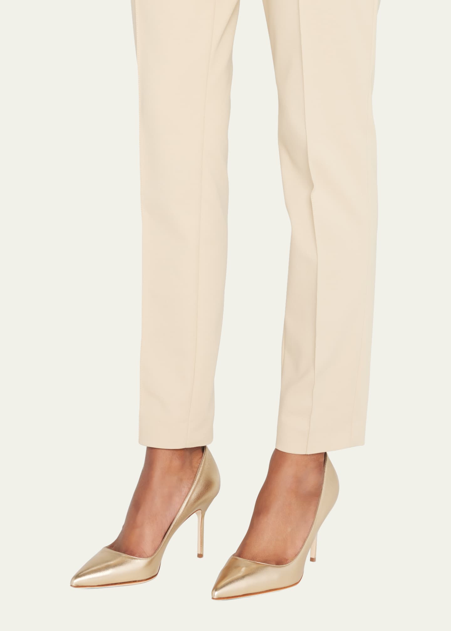 Manolo Blahnik BB 90mm Metallic Pumps