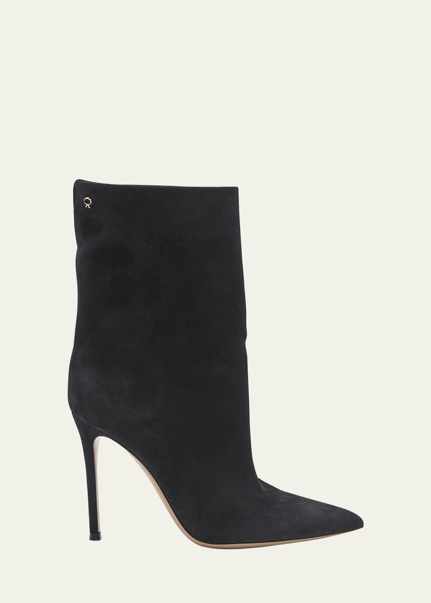 Gianvito Rossi Suede Stiletto Ankle Booties - Bergdorf Goodman