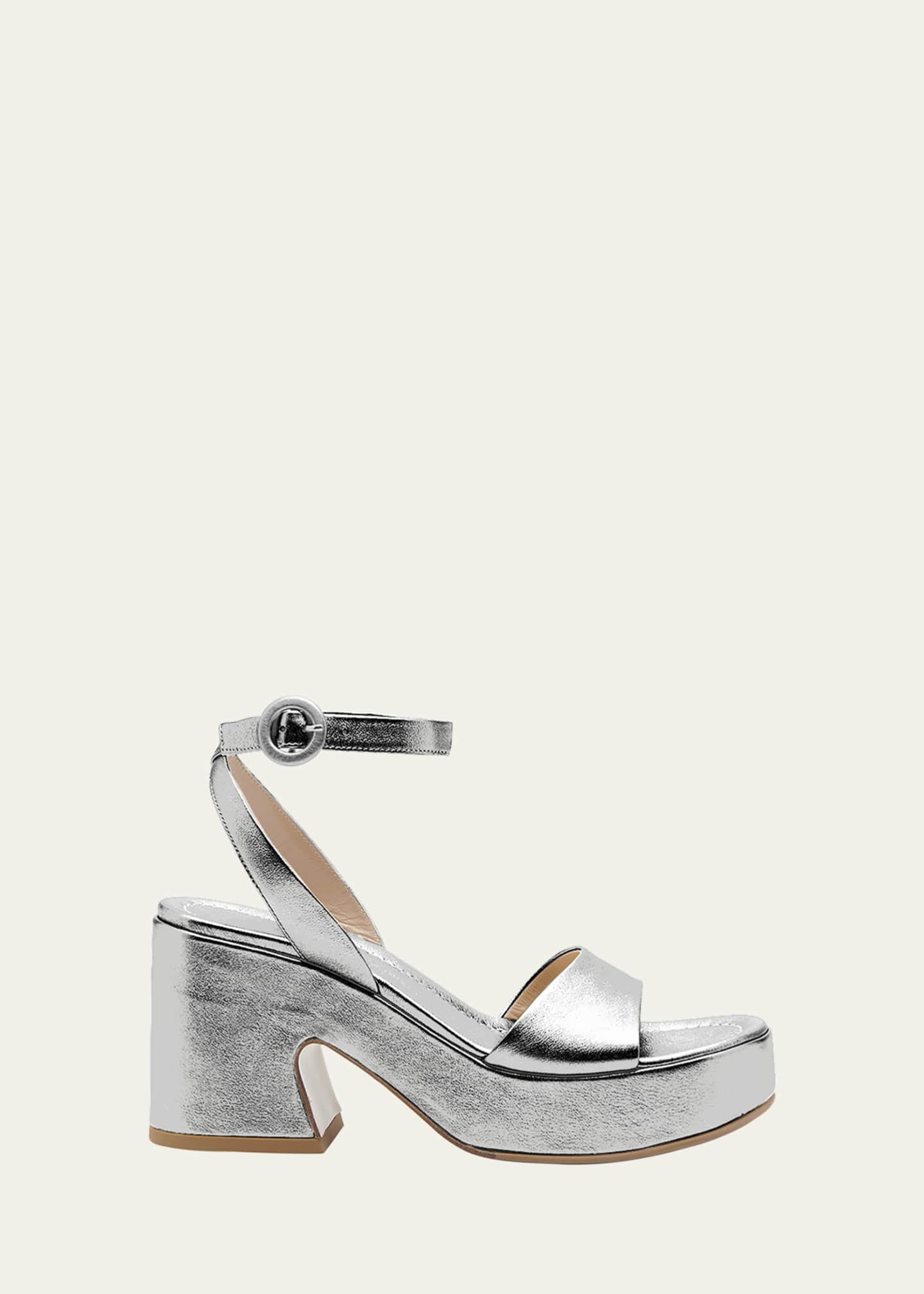 Metallic platform sandals discount