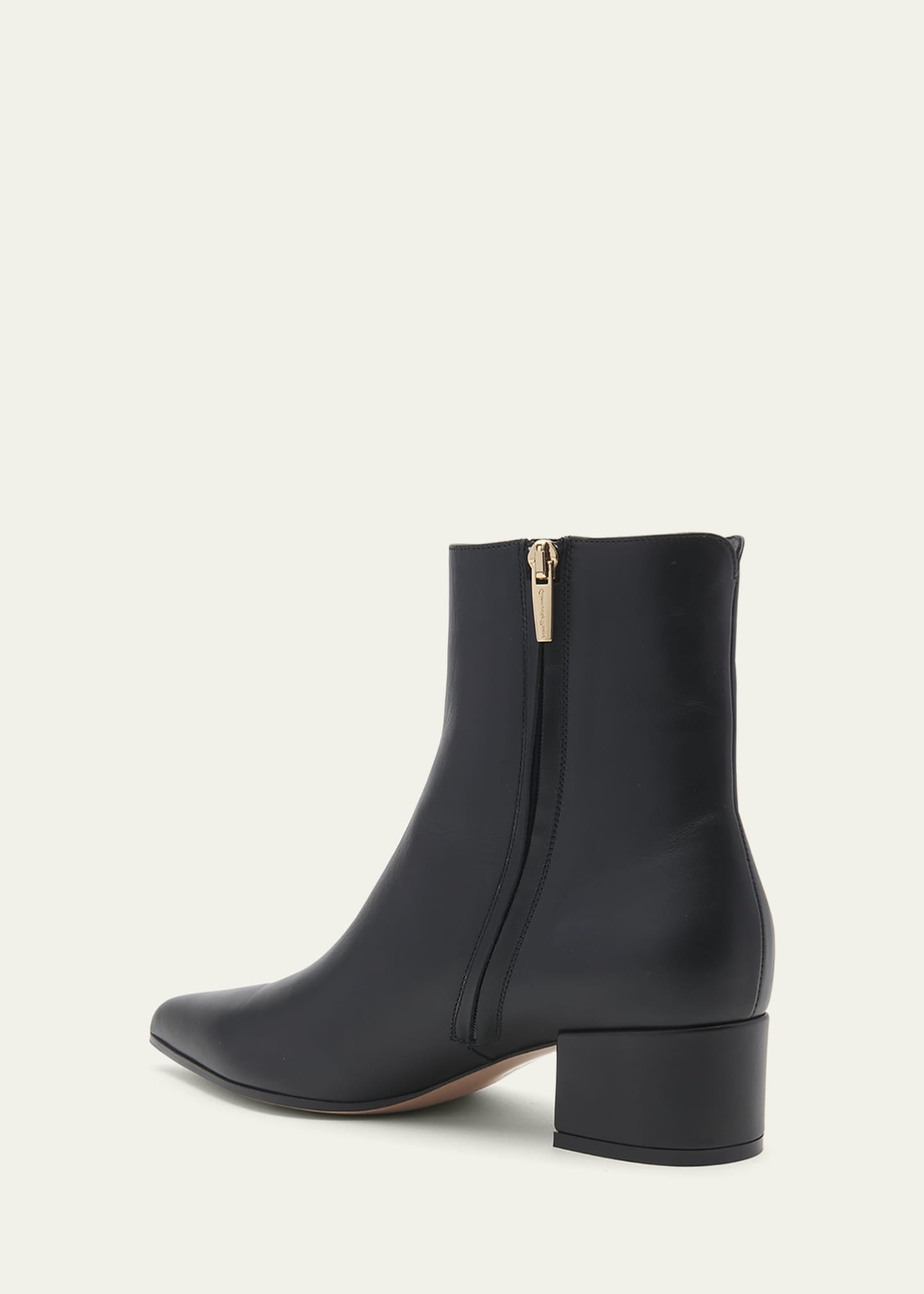 Gianvito Rossi Leather Zip Ankle Booties Image 4 of 5