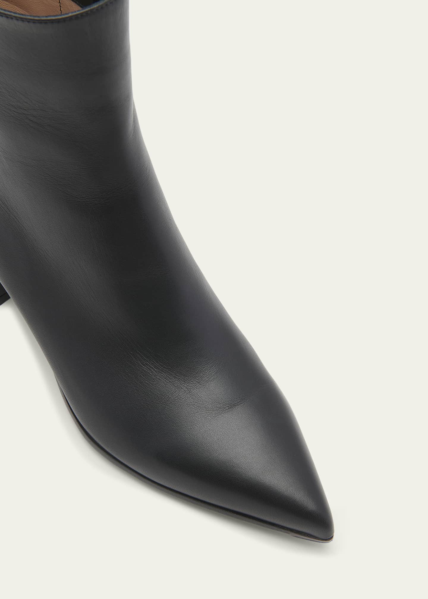 Gianvito Rossi Leather Zip Ankle Booties Image 5 of 5
