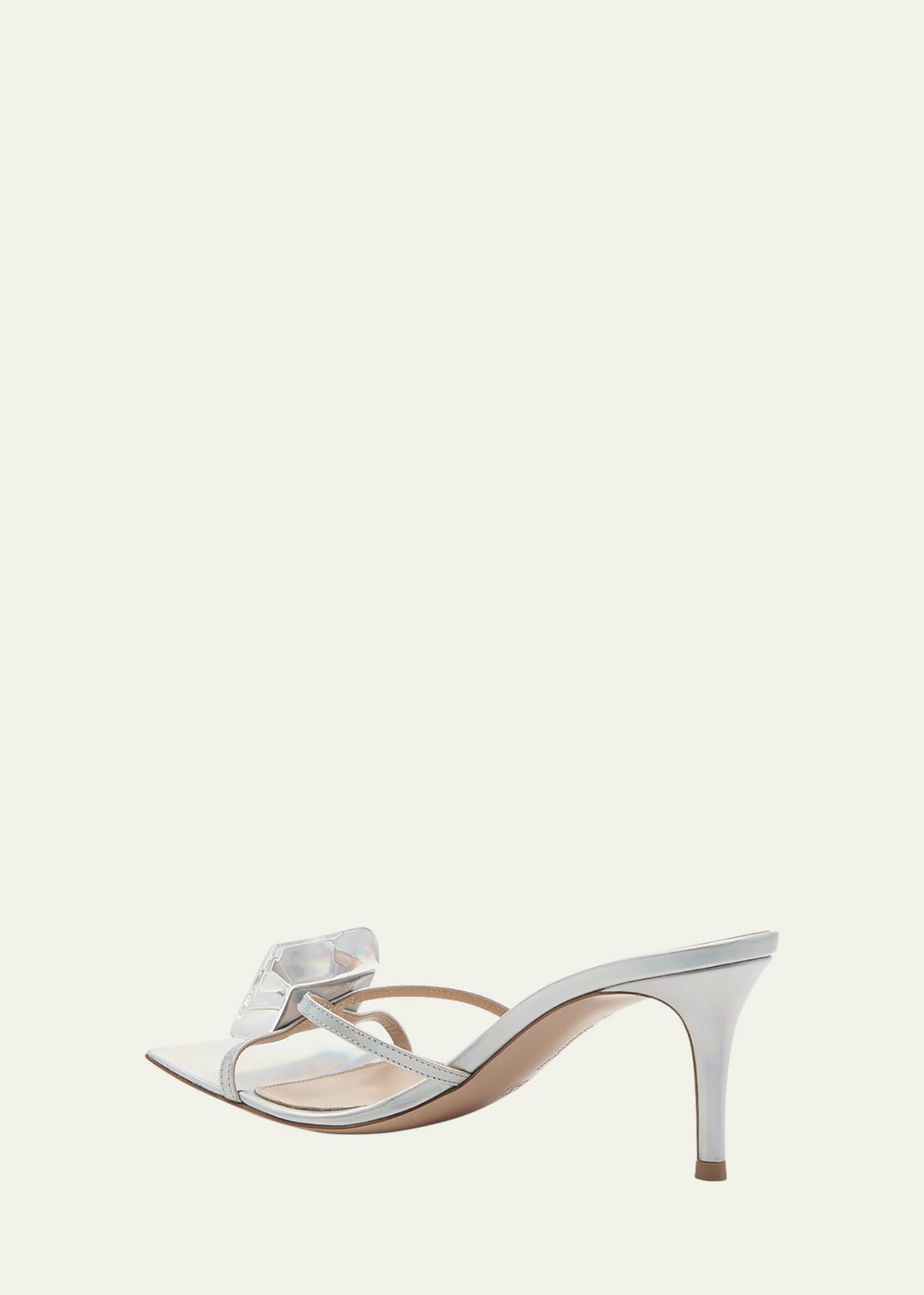 Gianvito Rossi 70mm Jewel Iridescent Leather Mule Sandals Bergdorf Goodman