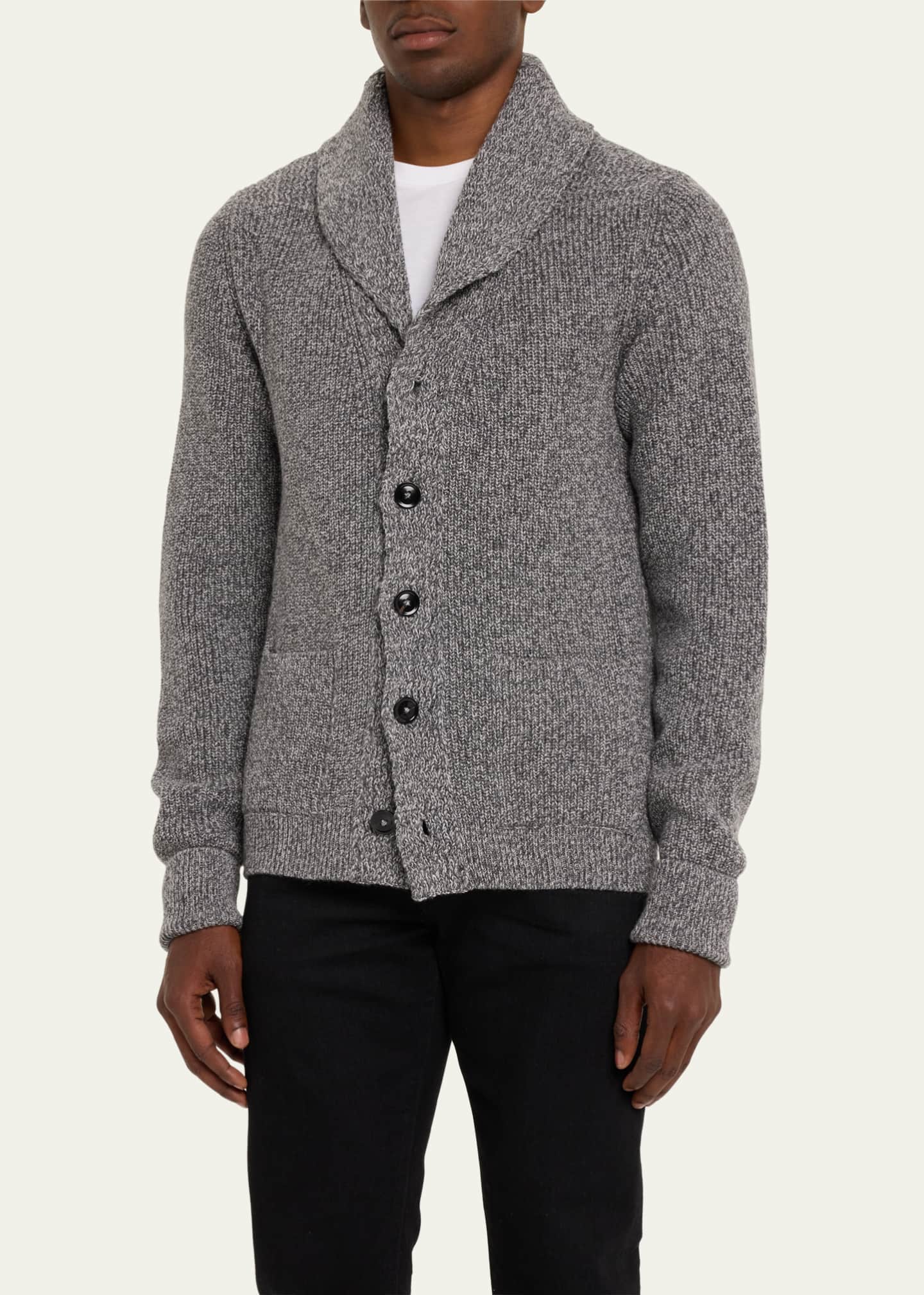 TOM FORD Men's Cashmere Shawl Collar Cardigan Sweater Bergdorf Goodman
