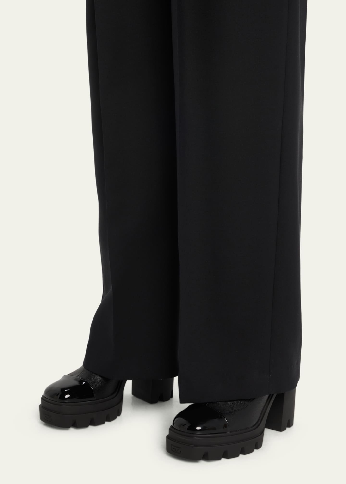 Giuseppe Zanotti Mixed Leather Cap-Toe Platform Booties Image 2 of 5